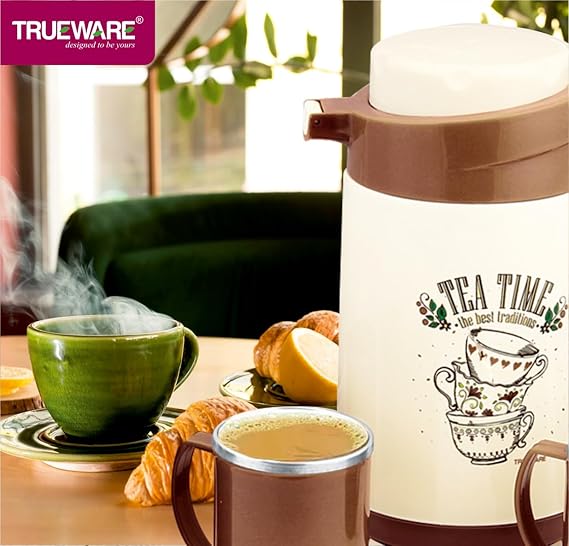 AM2415 Trueware Sippin Set Ruff Tuff Plastic & Steel Flask SS Inner Mugs 2 Nos 500ml - Image 2