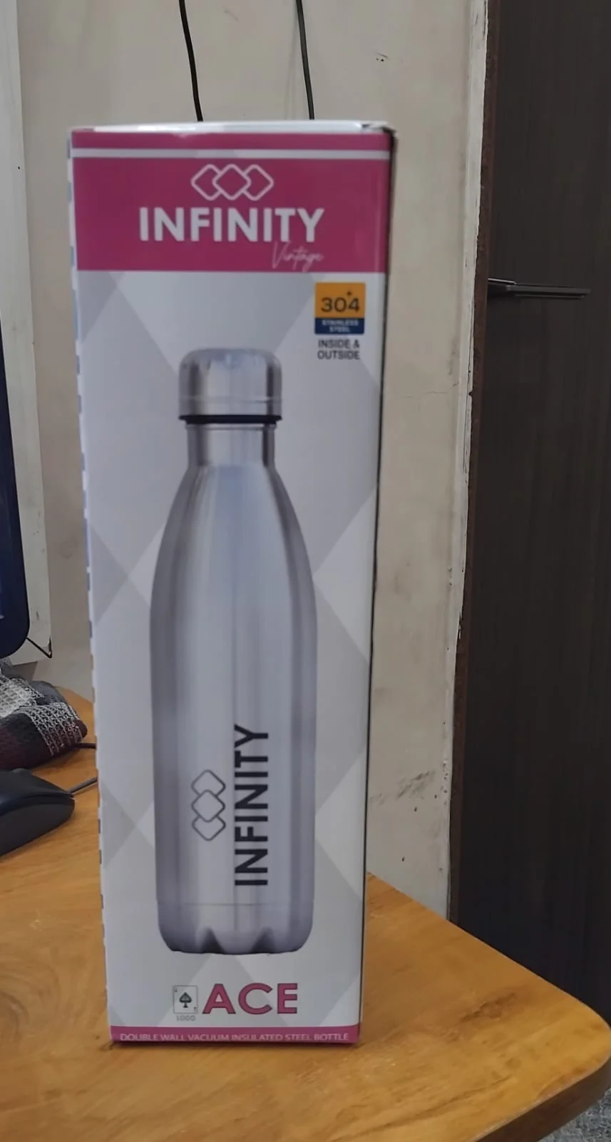 AM2422 Infinity Ace Thermos Flask Double Wall Stainless Steel Vacuum Insulated 1000ml - Image 6