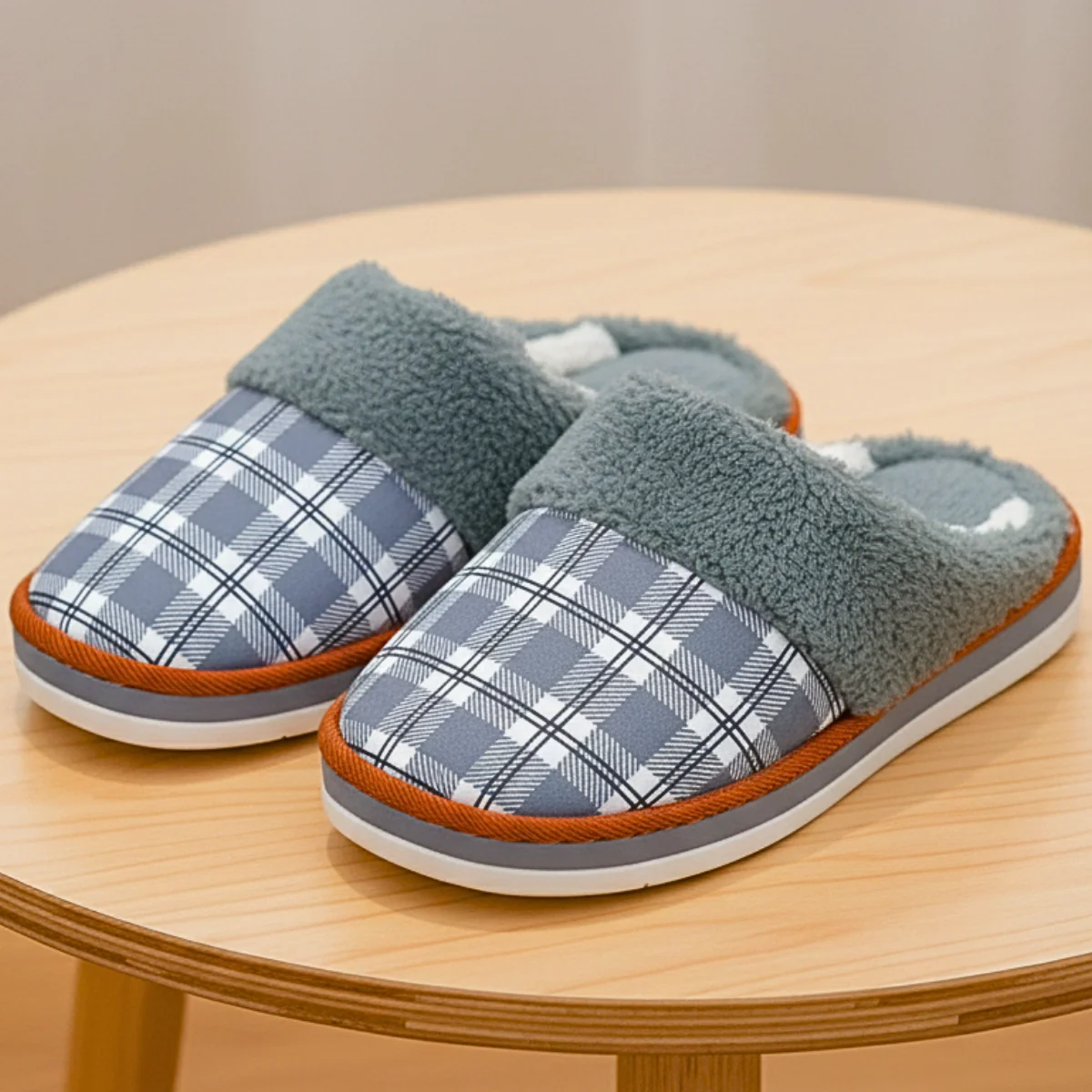 AM2432 Soft winter Slippers Men & Women - Size-42, 43 (Multicolour) - Image 2