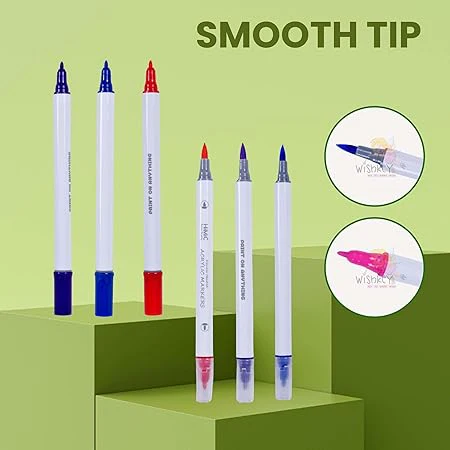 AM2450 Acrylic Markers Double Headed Soft Brush HMC-9119 24Pcs Multicolour - Image 5