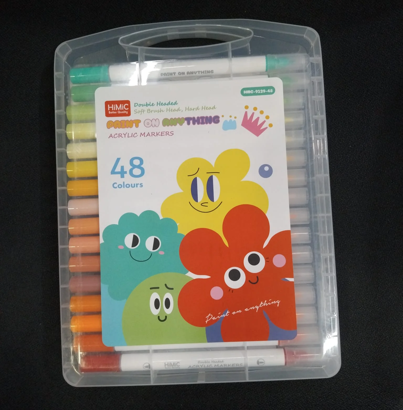 AM2454 Acrylic Marker Colors Acrylic Brush Head Paint Markers Water Based Paint Pen HMC-9129 48Pcs Multicolour - Image 7