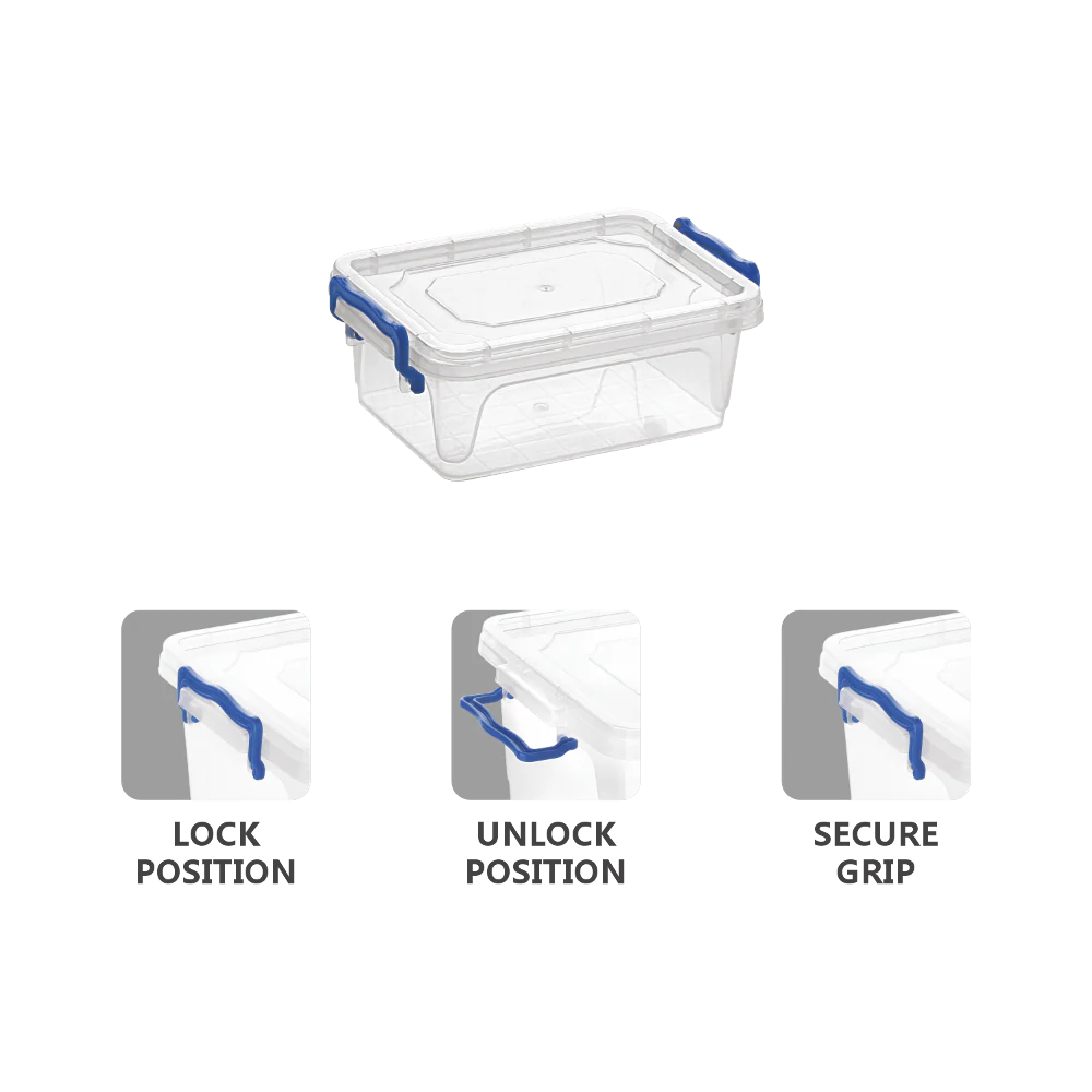 AM2487 Joyo 202 Plastic Multi Storage Box 1.2Ltrs With Lid & Handle Assorted 1 Piece - Image 7