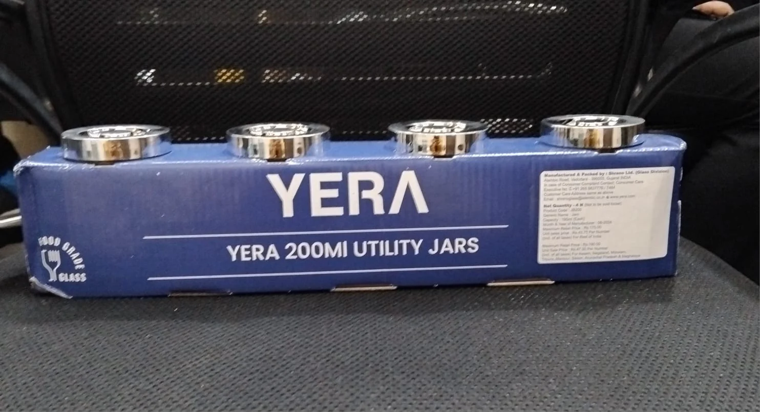 AM2510 Yera Utility Jars JB200ml Multipurpose Glass Jars Set Of 4Pcs - Image 9