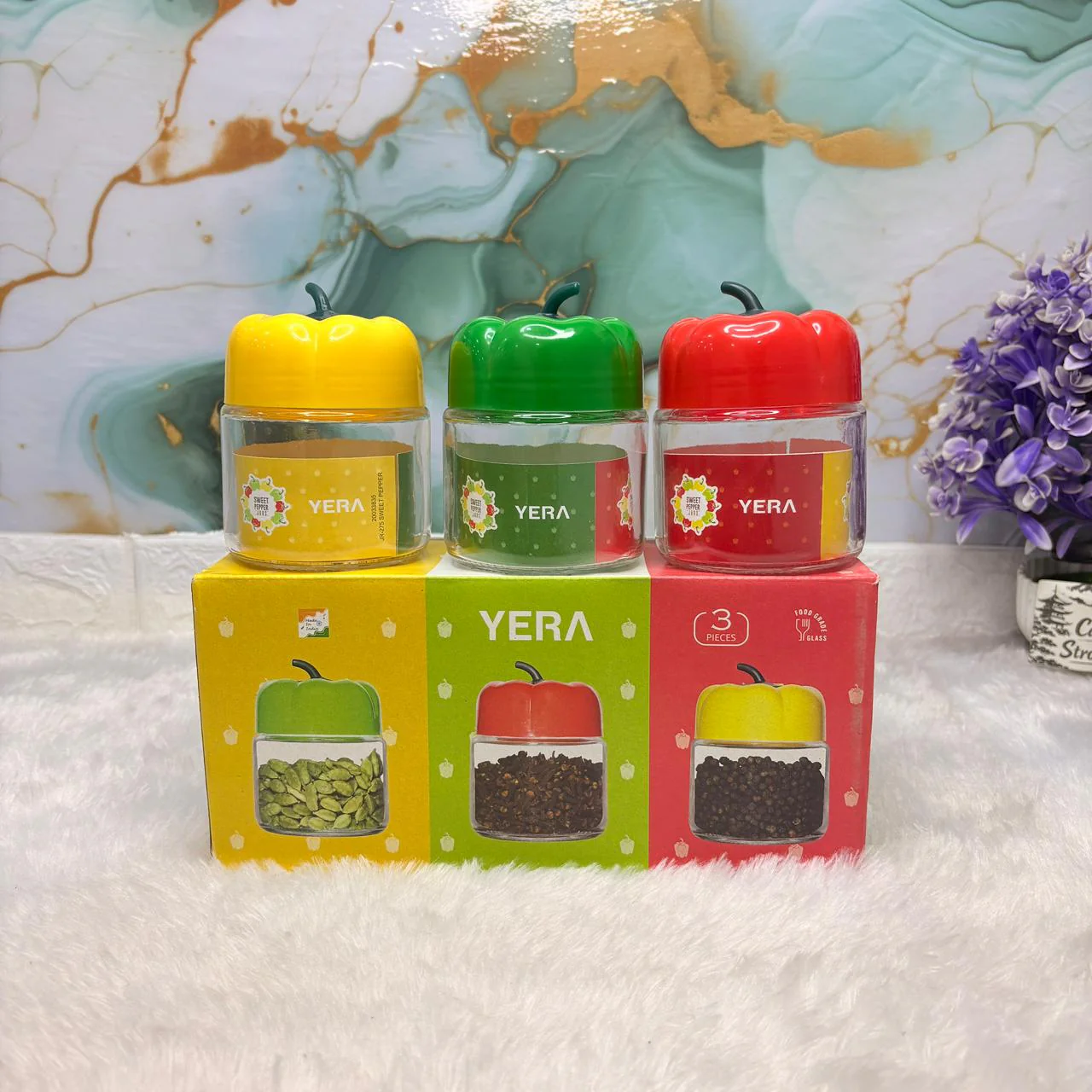 AM2520 Yera Sweet Pepper JR275 Jar With Lid 280ml Jar Set of 3 Pcs - Image 2