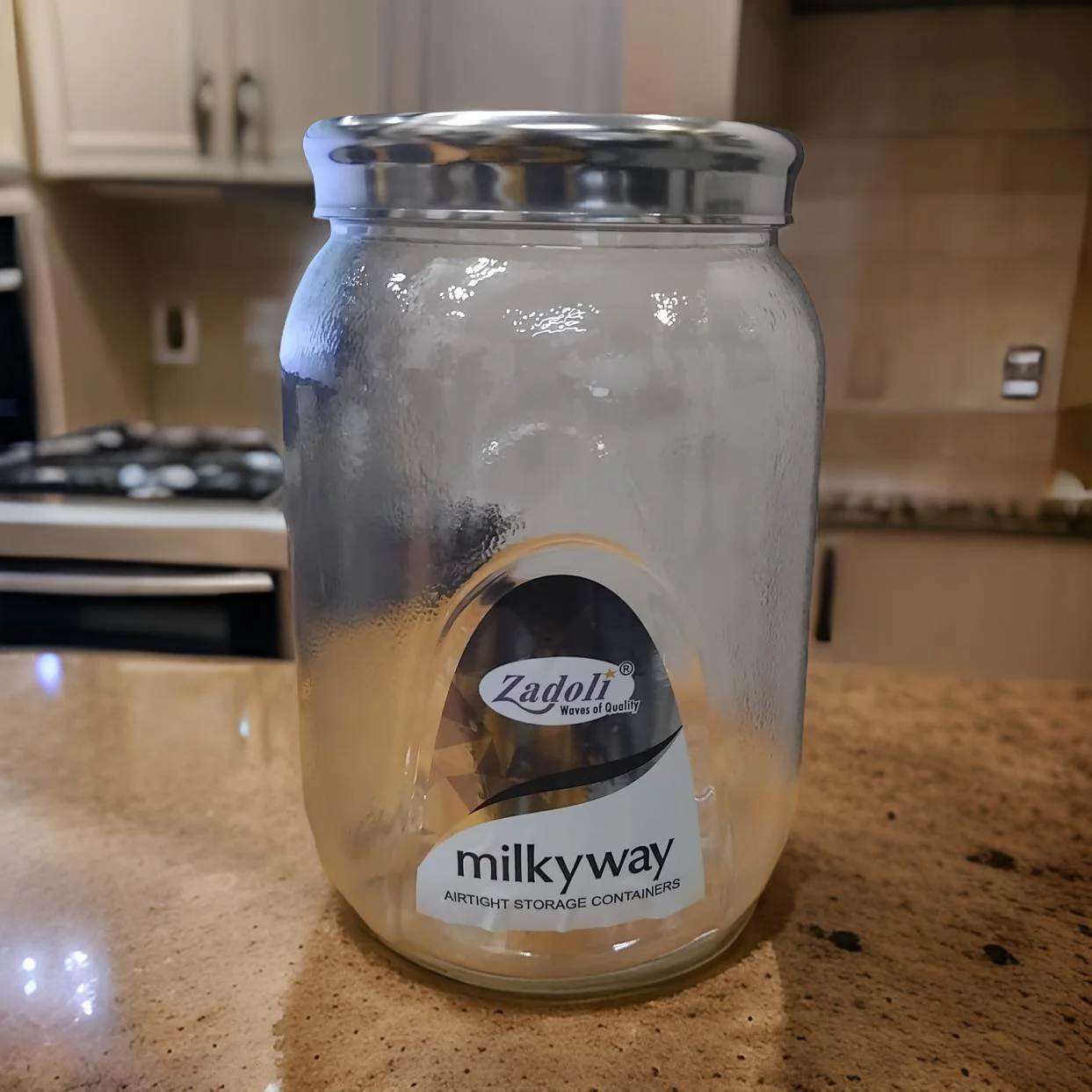 AM2533 Plastic Air Tight Round Milky Way Jar Storage Containers 3500ml 1 Pcs - Image 2