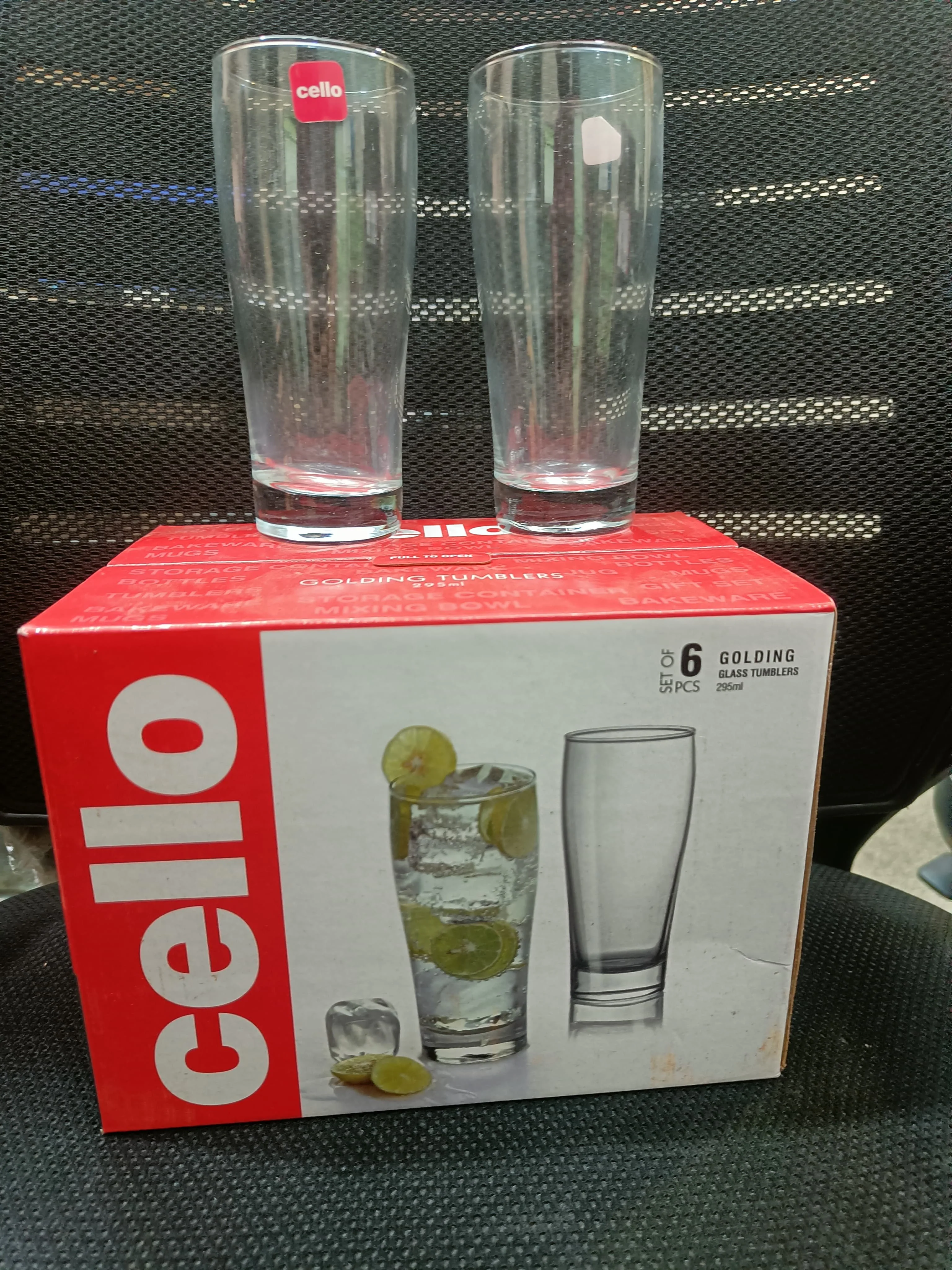AM2601 CELLO GOLDING GLASS TUMBLERS 295 ML Set of 6 - Image 2