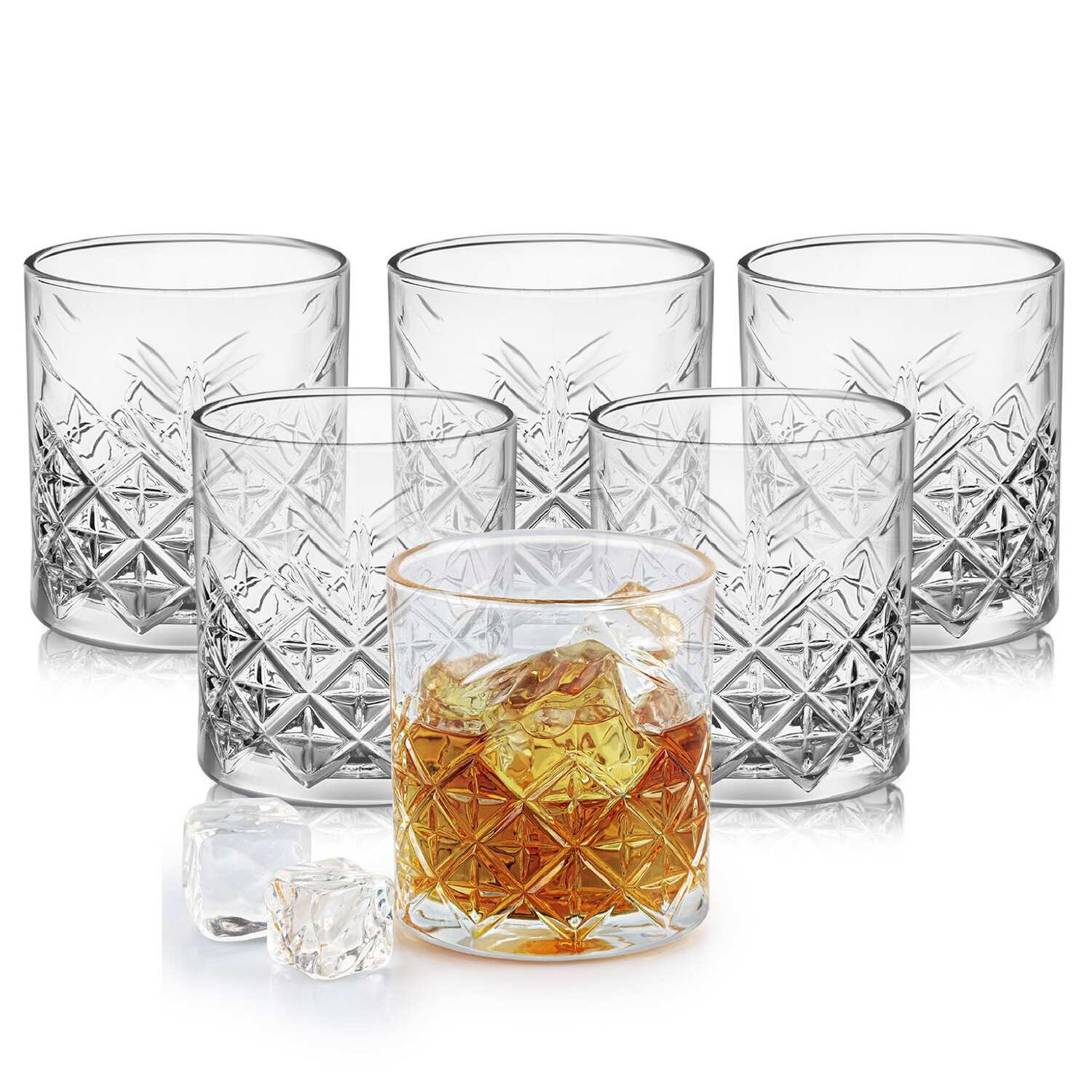 AM2603 CELLO Old Fashioned Tumbler 340 ml Drinking Glasses Set of 6