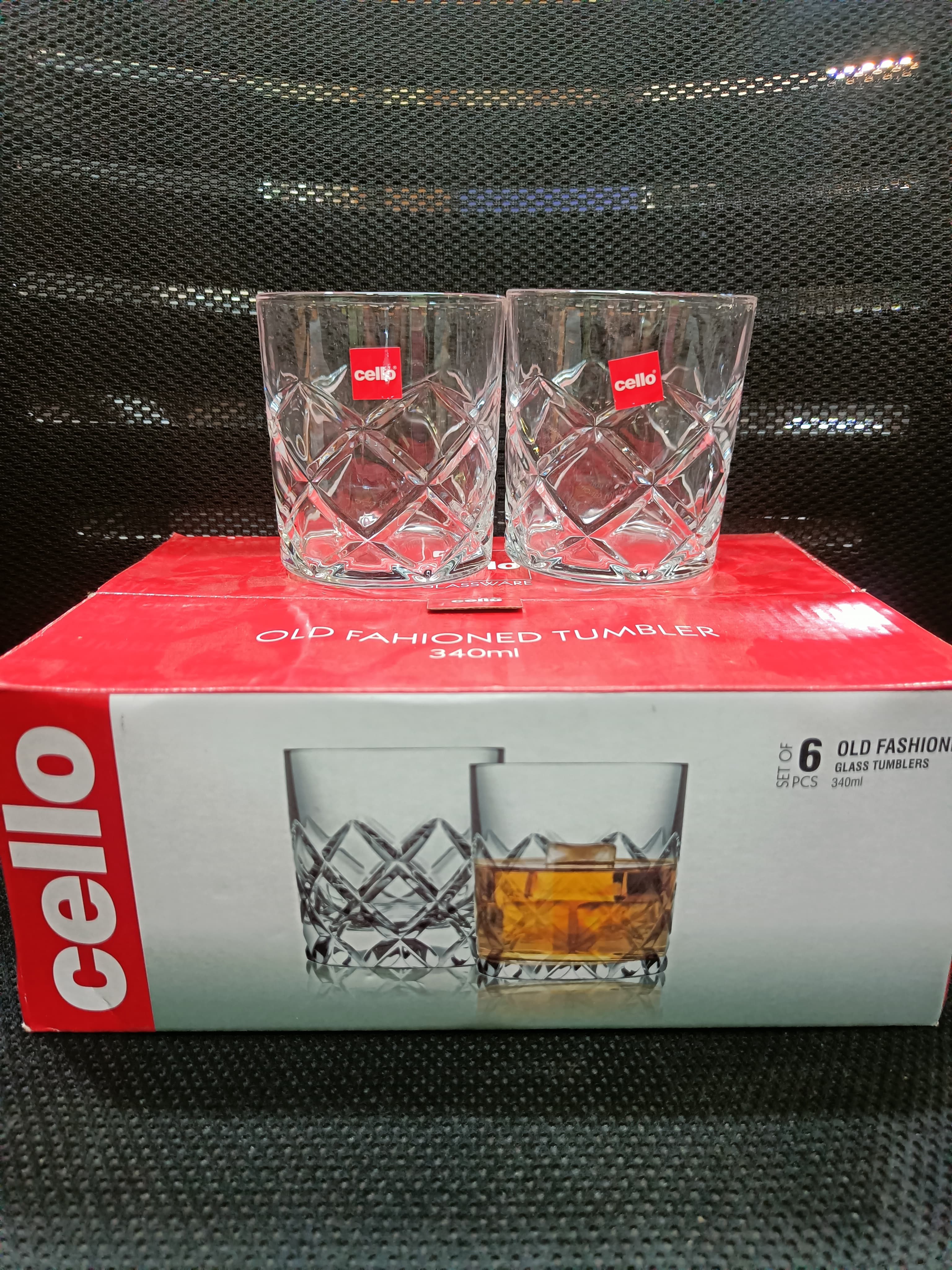 AM2603 CELLO Old Fashioned Tumbler 340 ml Drinking Glasses Set of 6 - Image 6