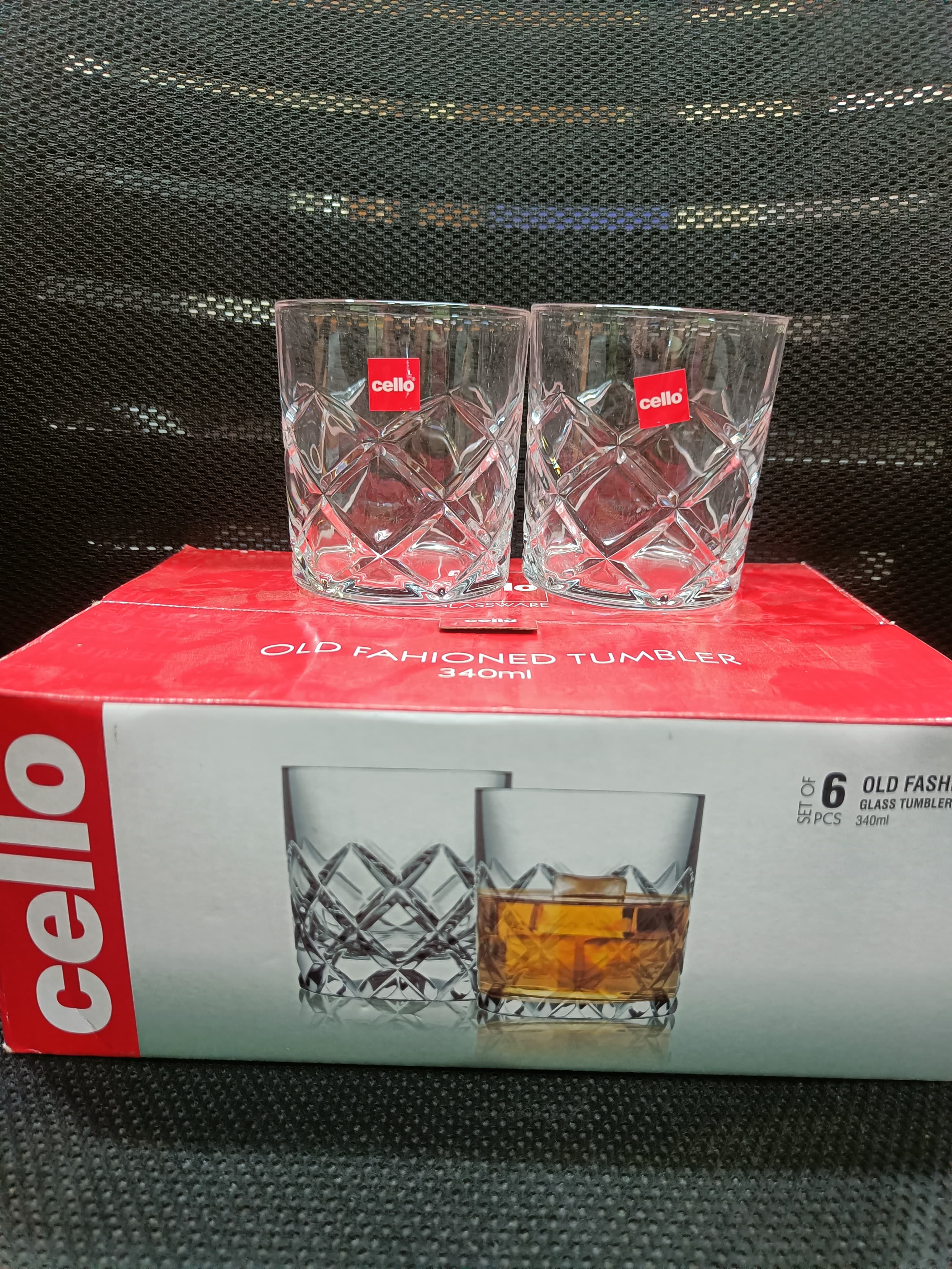 AM2603 CELLO Old Fashioned Tumbler 340 ml Drinking Glasses Set of 6 - Image 9