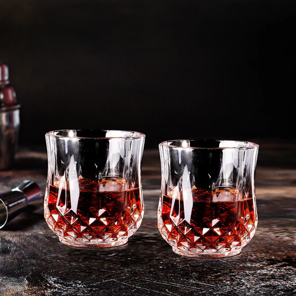 AM2605 Sanjeev Kapoor Diamond SKB-2044 Glass Set Whisky Glass 230 ml, Clear (Pack of 6)