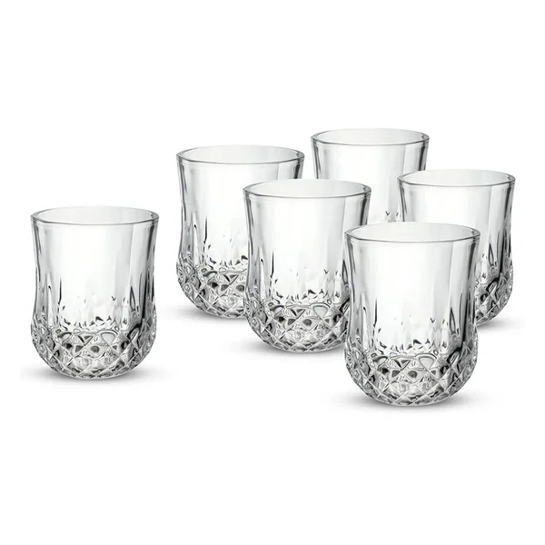 AM2605 Sanjeev Kapoor Diamond SKB-2044 Glass Set Whisky Glass 230 ml, Clear (Pack of 6) - Image 5