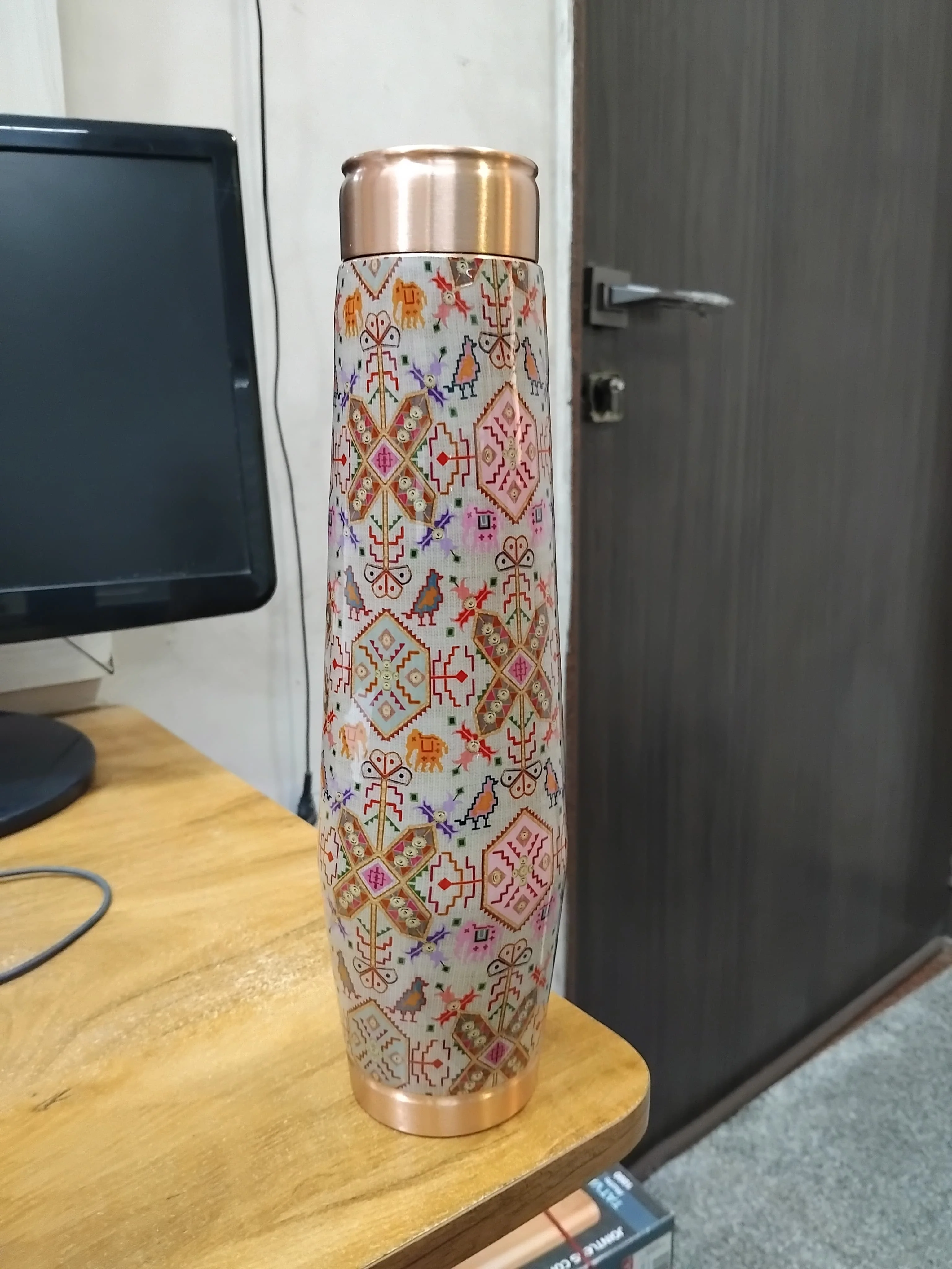 AM2616 Attro Aarogyam Orra Copper Bottle Thred Delight ACB126 1000ml Pack Of 1 Pcs - Image 3