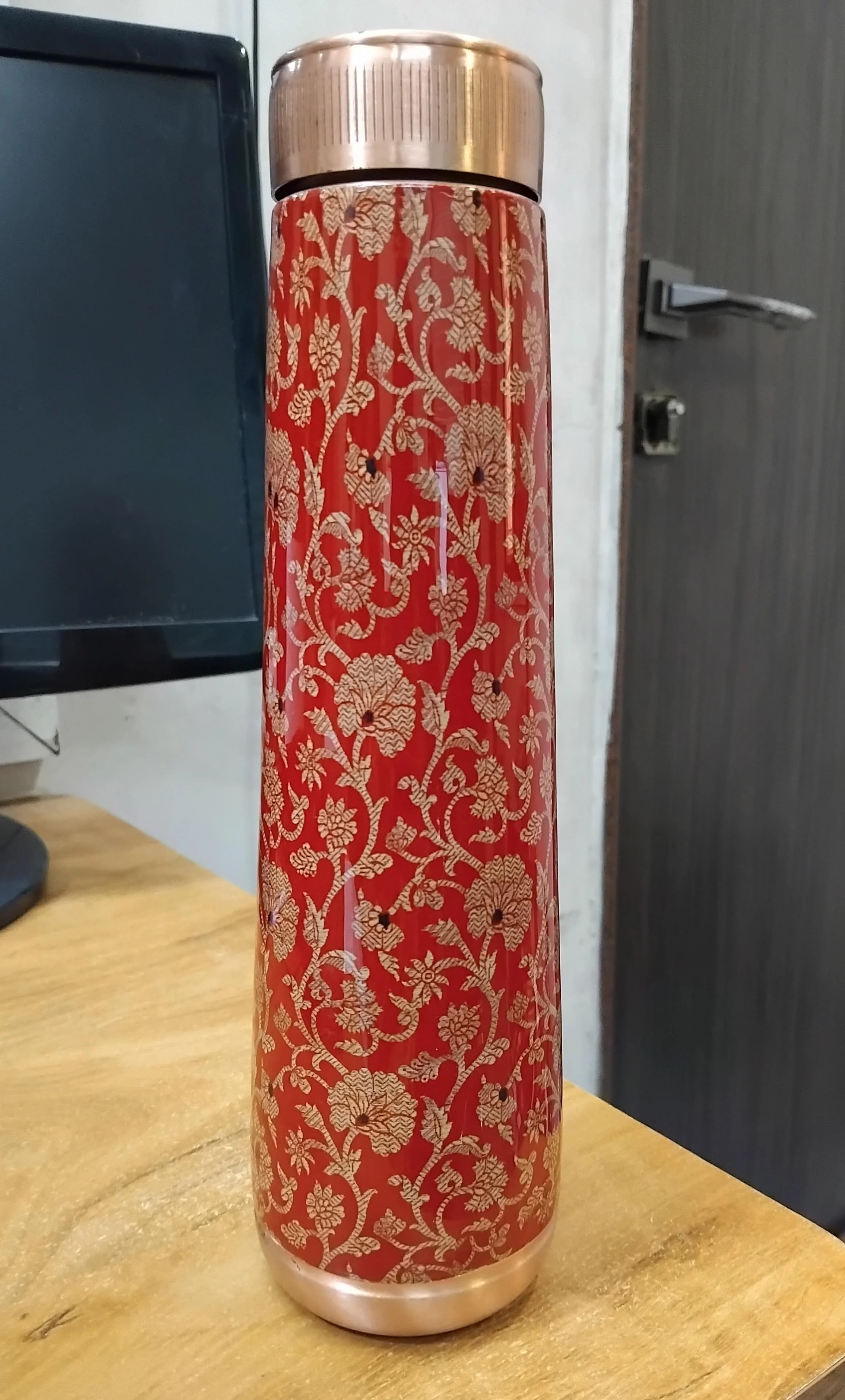 AM2672 Attro Aarogyam Arth Copper Bottle Red Pine ACB026 1000ml Pack Of 1 Pcs - Image 3
