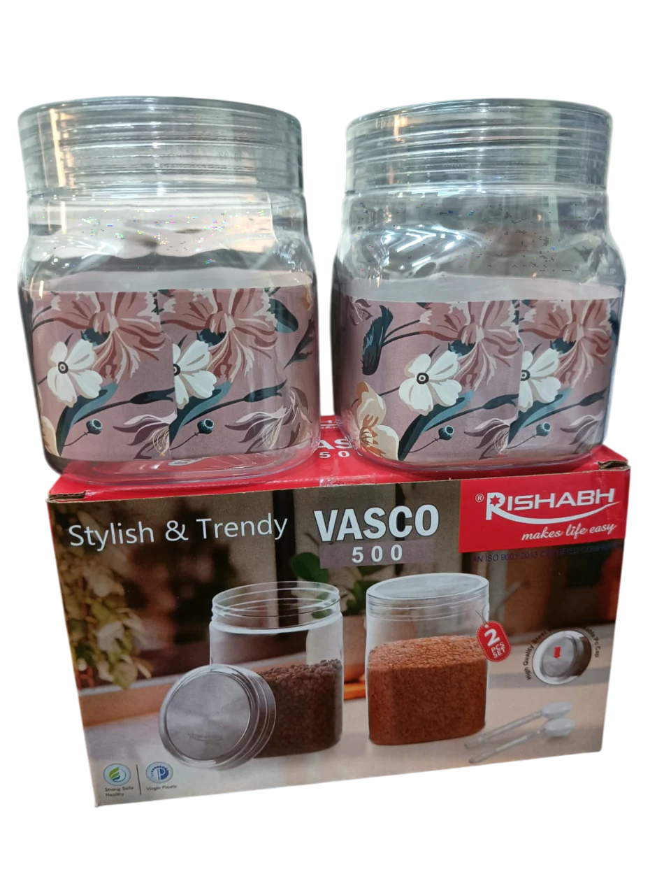 AM2638 Rishabh Vasco 500 stylish & Trendy Pet container 2pcs with Spoon - Image 4