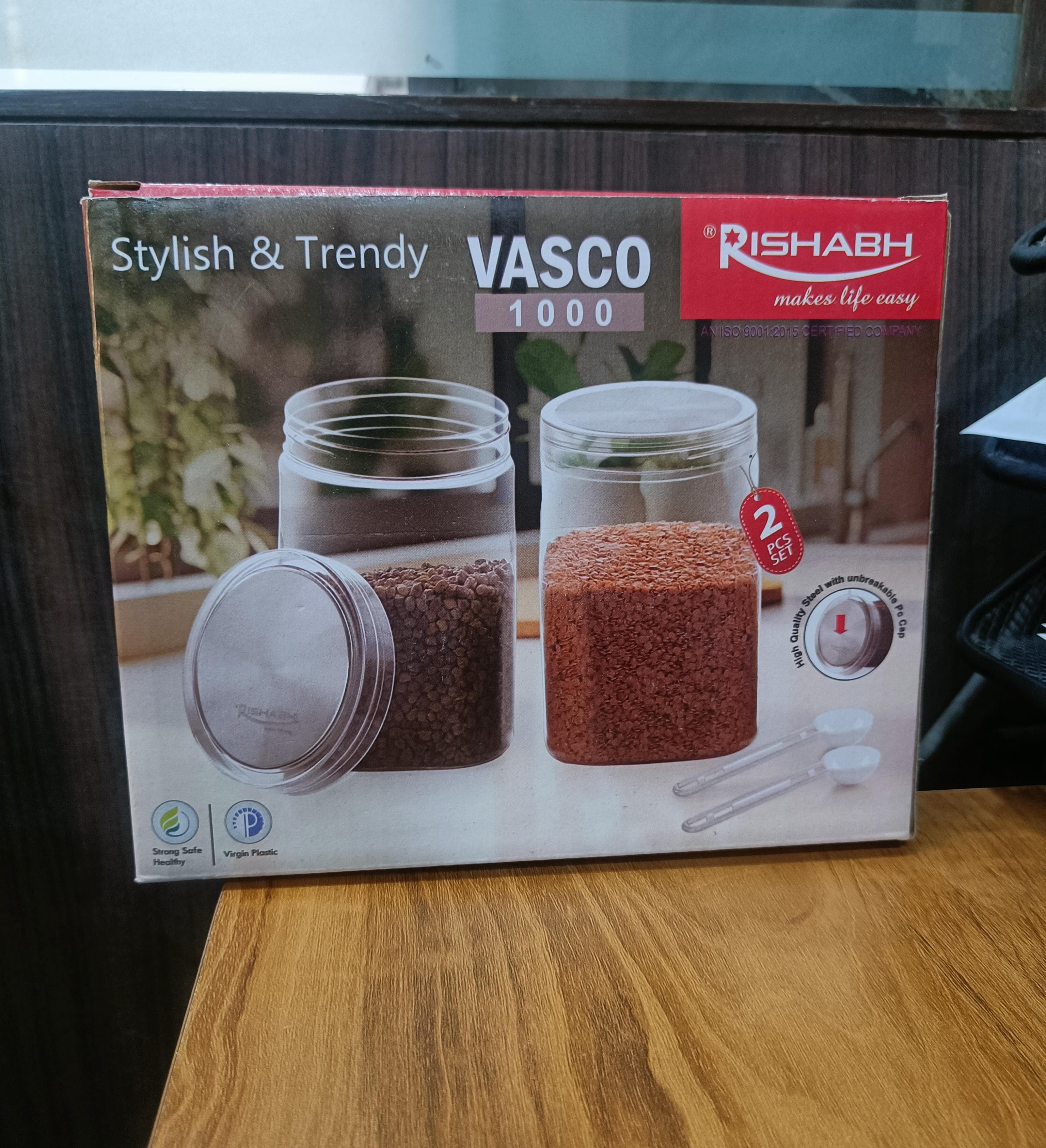 AM2639 Rishabh Vasco 1000 stylish & Trendy Pet container 2pcs with Spoon - Image 7