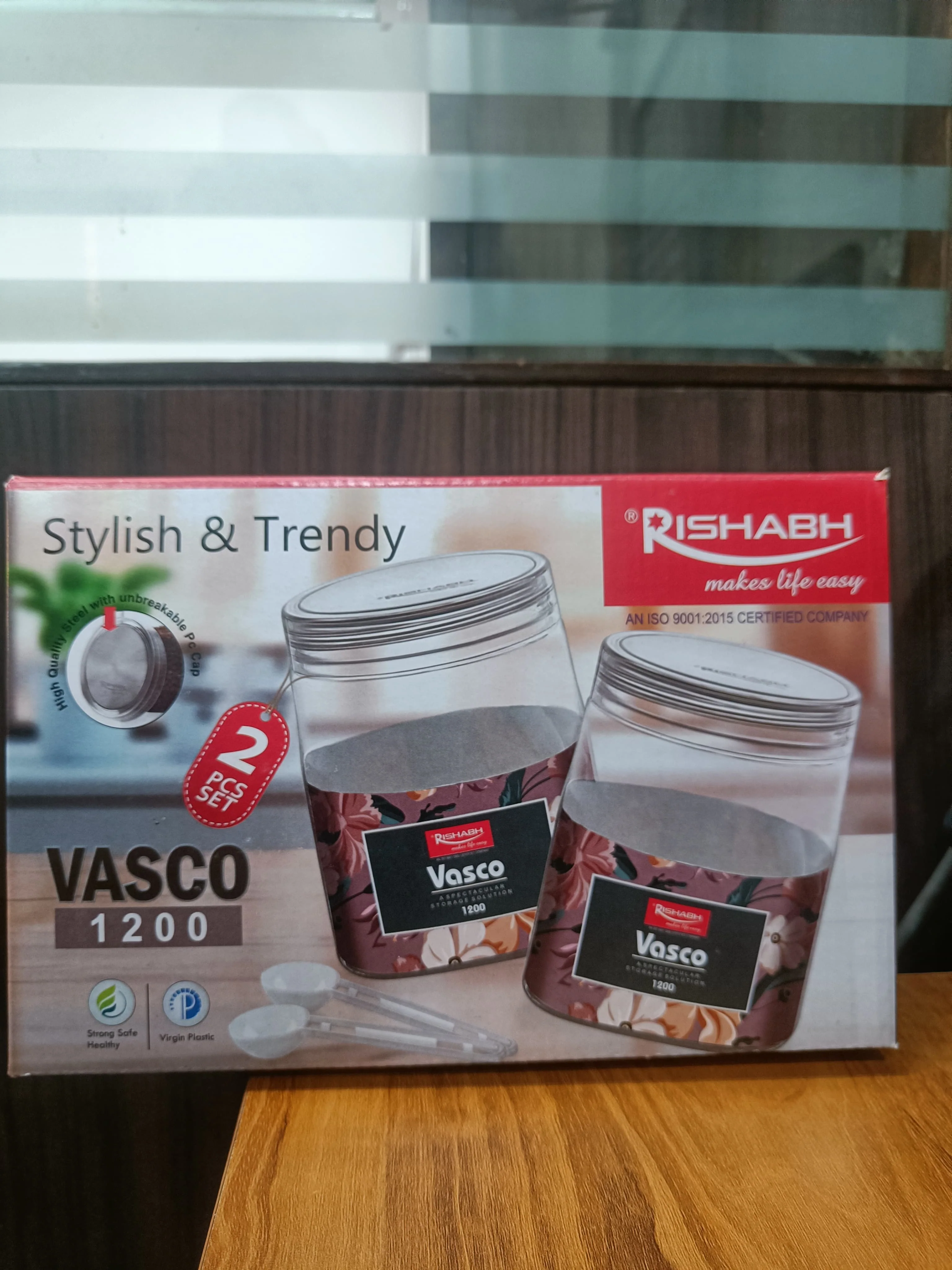 AM2640 Rishabh Vasco 1200 stylish & Trendy Pet container 2pcs with Spoon - Image 5