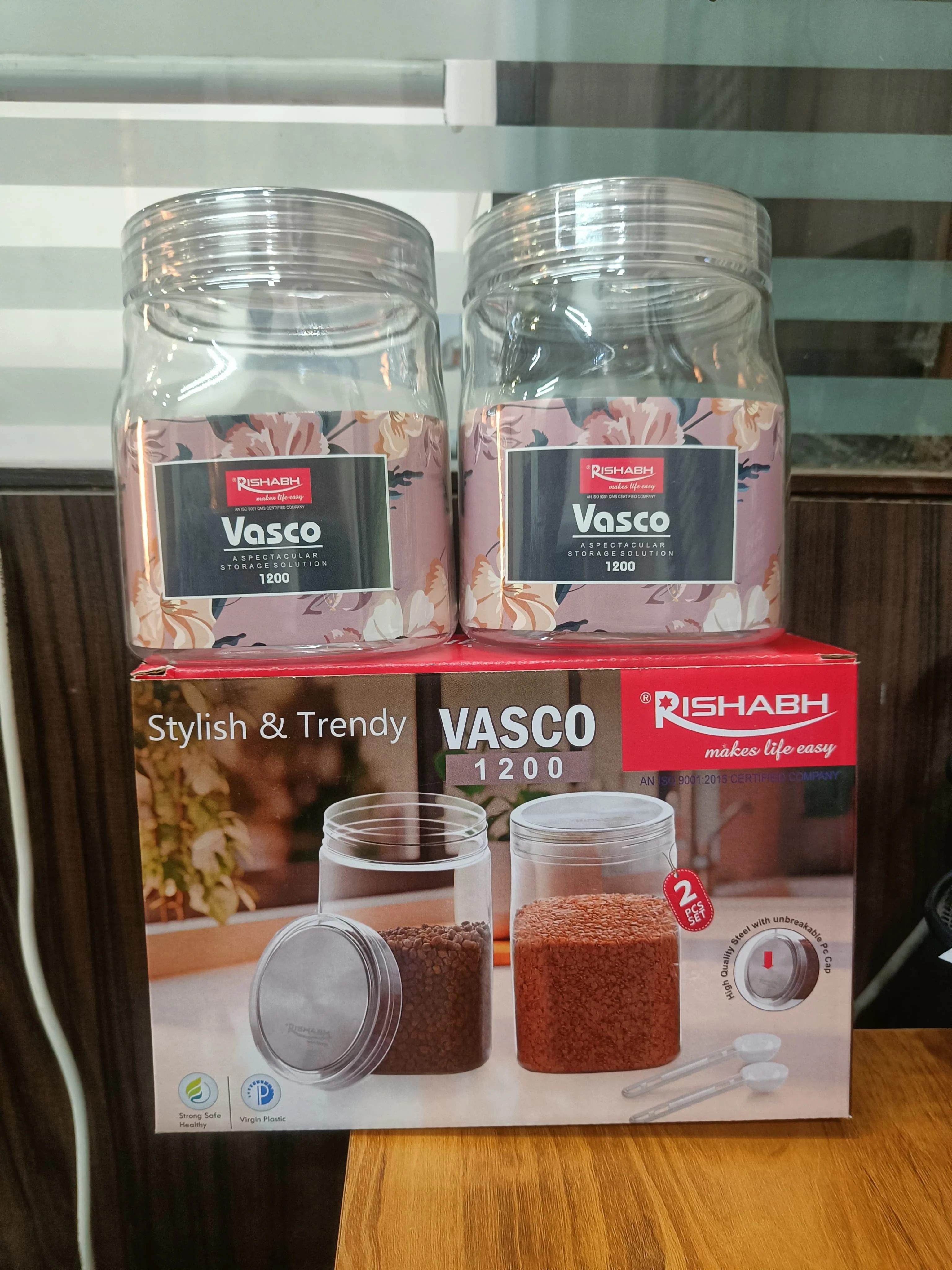 AM2640 Rishabh Vasco 1200 stylish & Trendy Pet container 2pcs with Spoon - Image 6