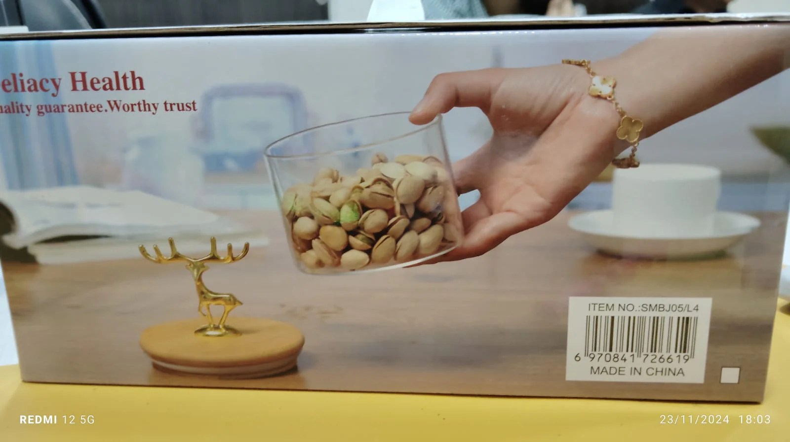 AM2652 Glass Jar Set with Tray, For Dry Fruits Storage SMBJ05/L4 - Image 6