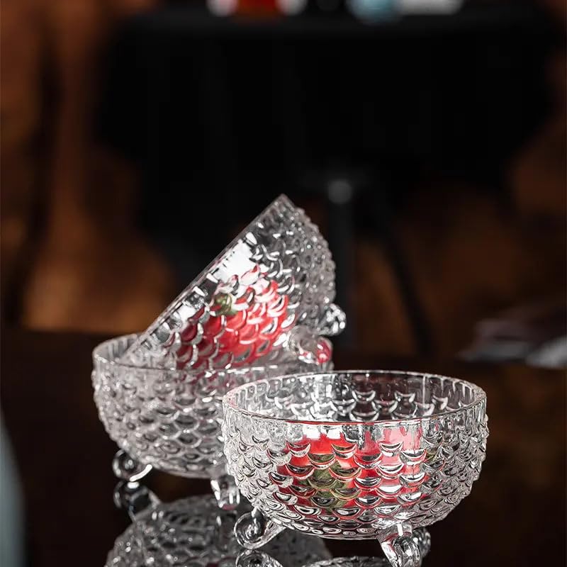 AM2659 Ice Cream Cup, Ice Cream Bowl 150 ML, Set of 6 Falooda Glass, Glass Irish Mug, Dishes for Dessert Bowl, Milkshake Glass Fruit and Pudding Set Serving Bowl for Home Restaurants and Parties - Image 4