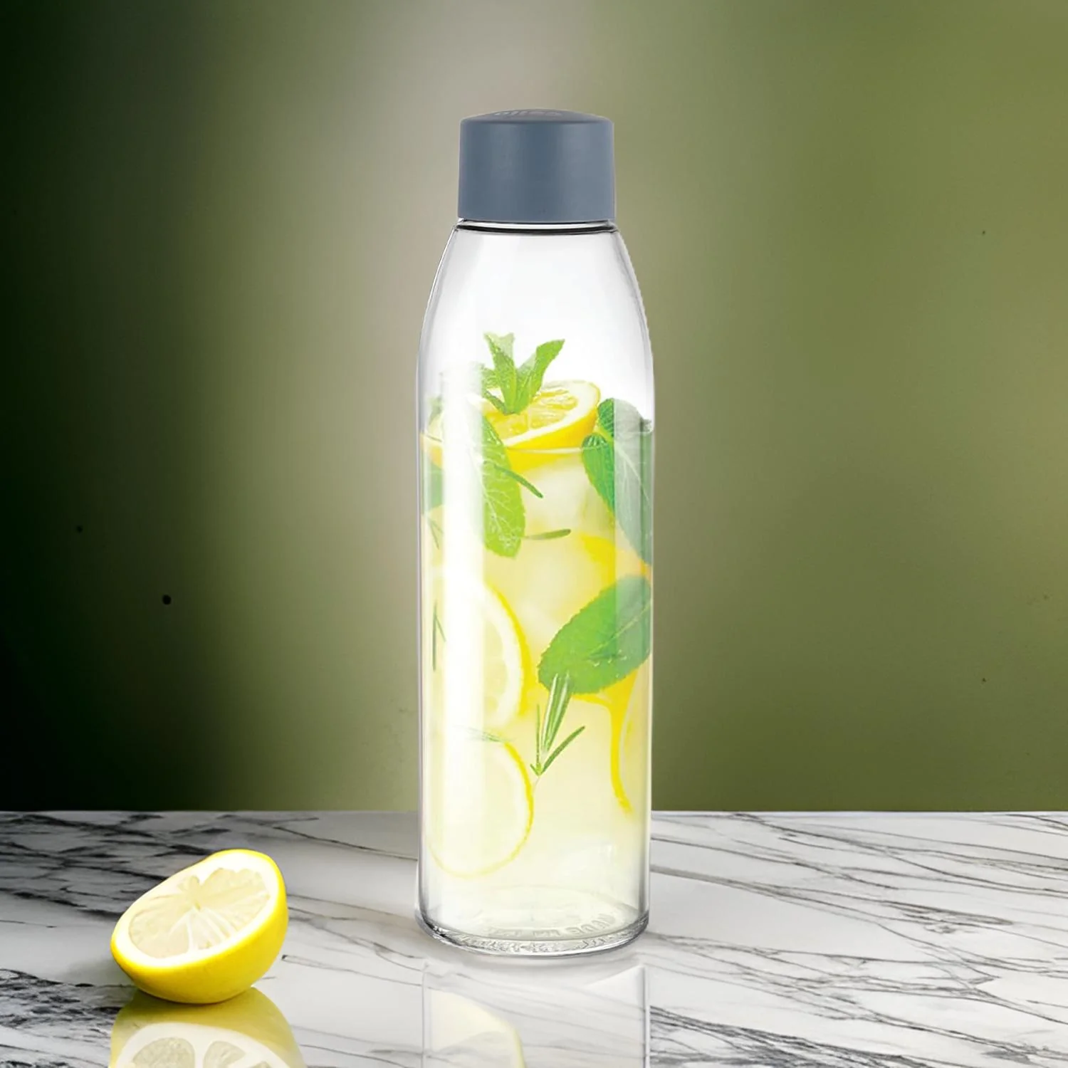 AM2665 CELLO Hydra 900 Glass Fridge Water Bottle with Plastic Cap