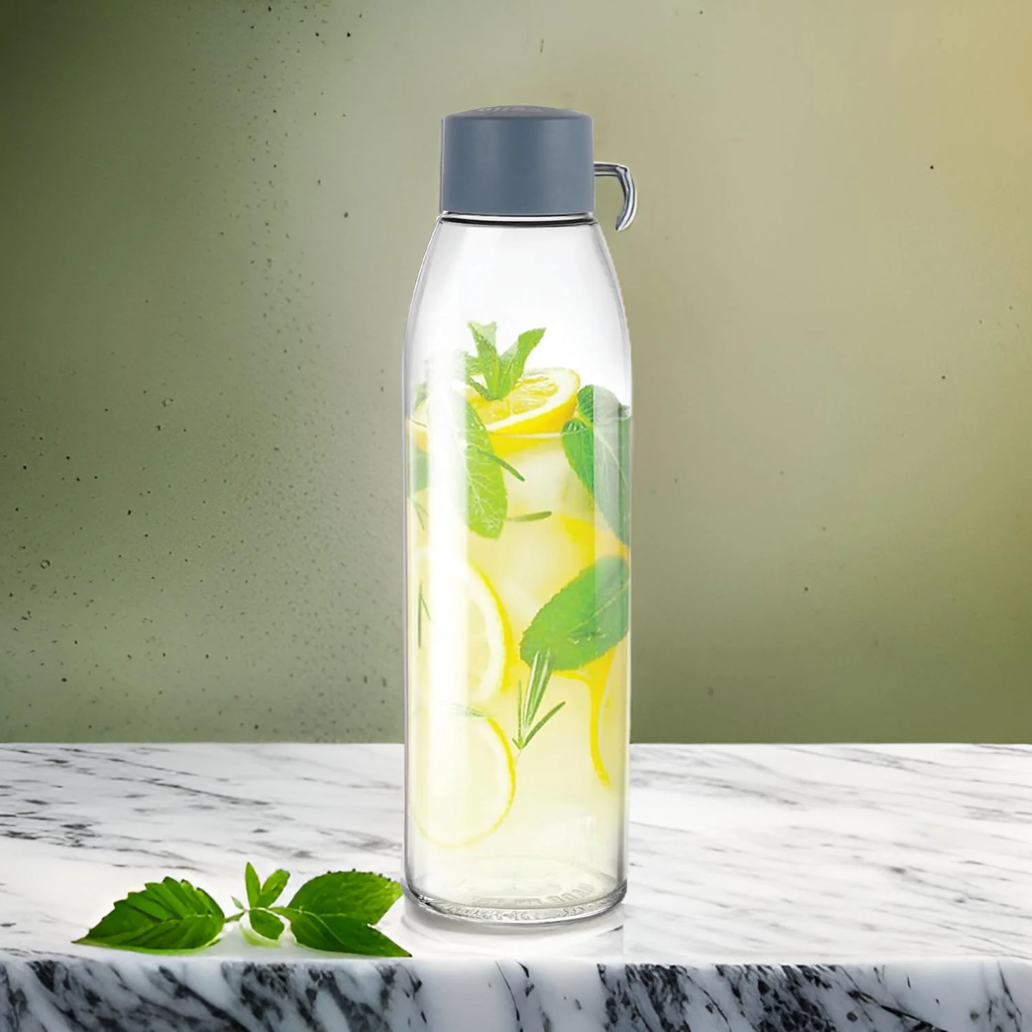 AM2665 CELLO Hydra 900 Glass Fridge Water Bottle with Plastic Cap - Image 5
