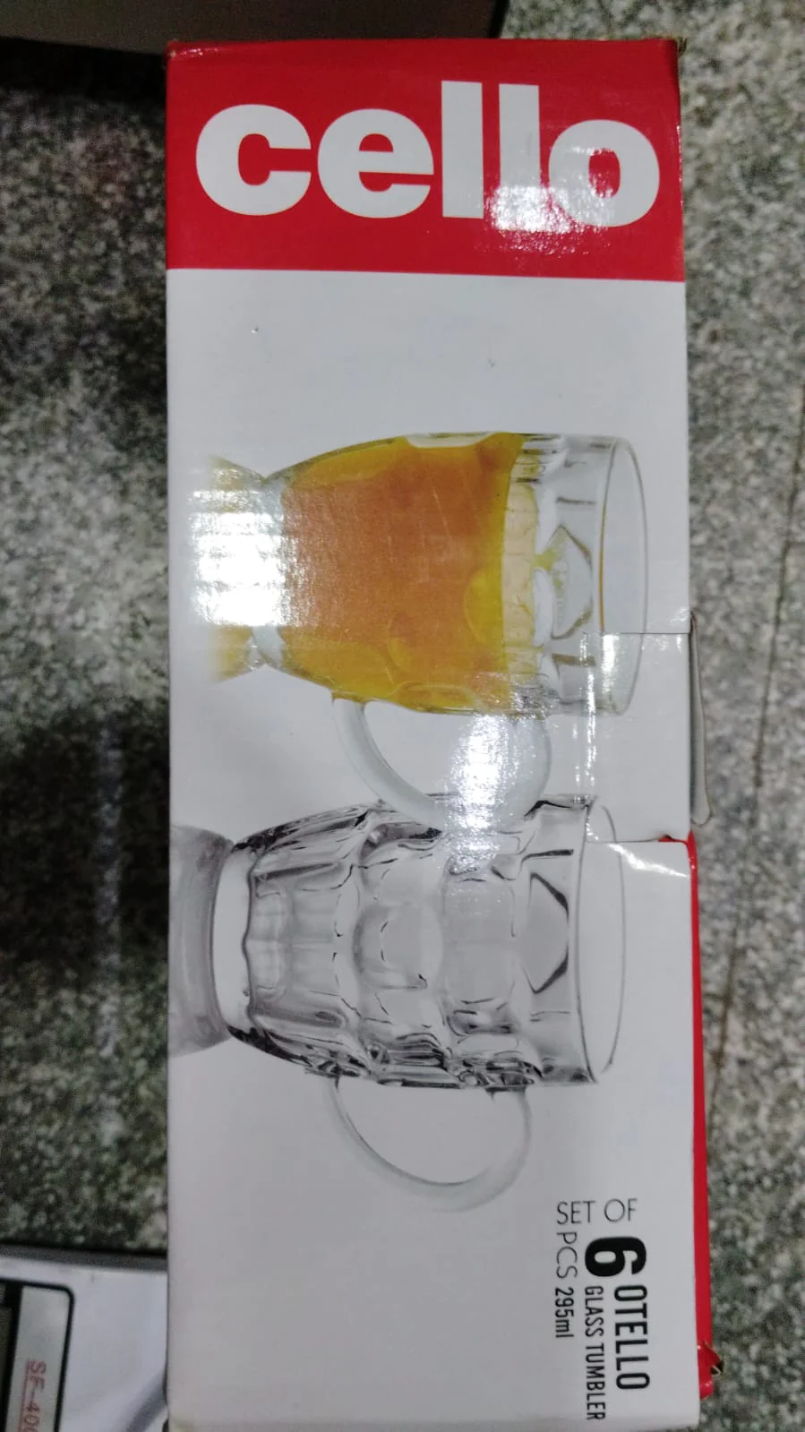 AM2668 CELLO Otello Beer Glass 6Mug Set | Beer Mugs Straight | Stern Mug Set for Juice, Beer, Beverages | 295ml | Set of 6, Clear - Image 3