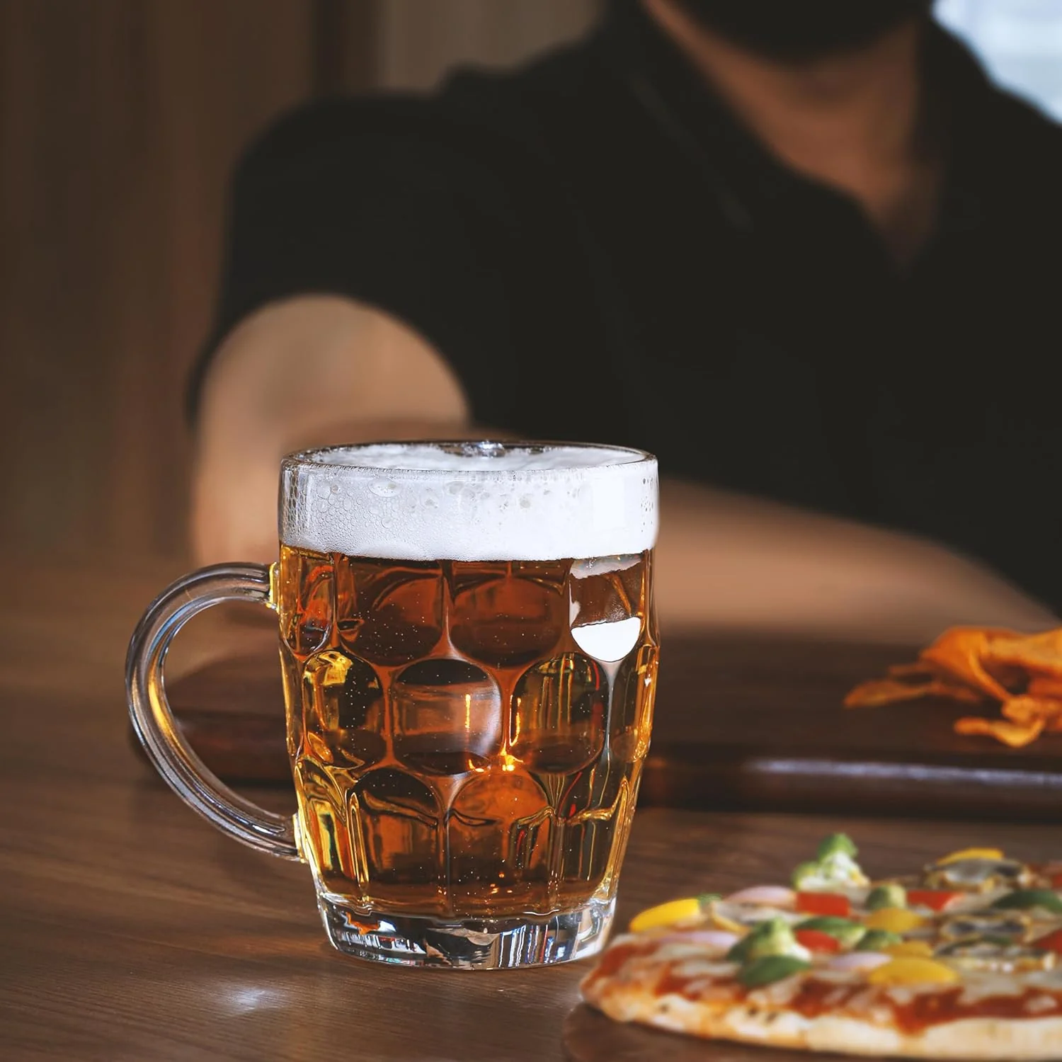 AM2668 CELLO Otello Beer Glass 6Mug Set | Beer Mugs Straight | Stern Mug Set for Juice, Beer, Beverages | 295ml | Set of 6, Clear - Image 4