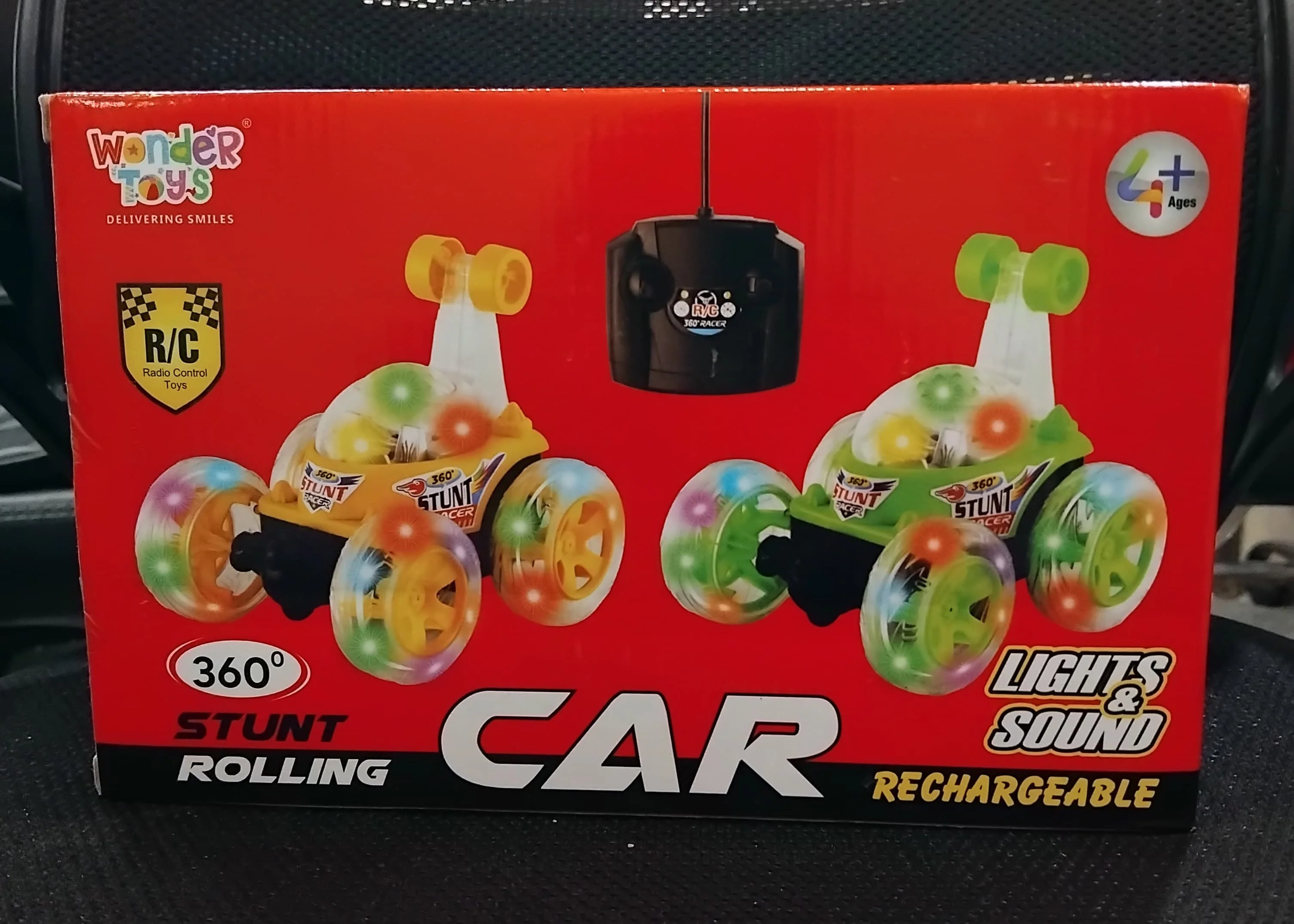 AM2669 Stunt Car BT-0120 Stunt Rolling Rechargeable Car Lights & Sound 360 Degree Multicolour - Image 10