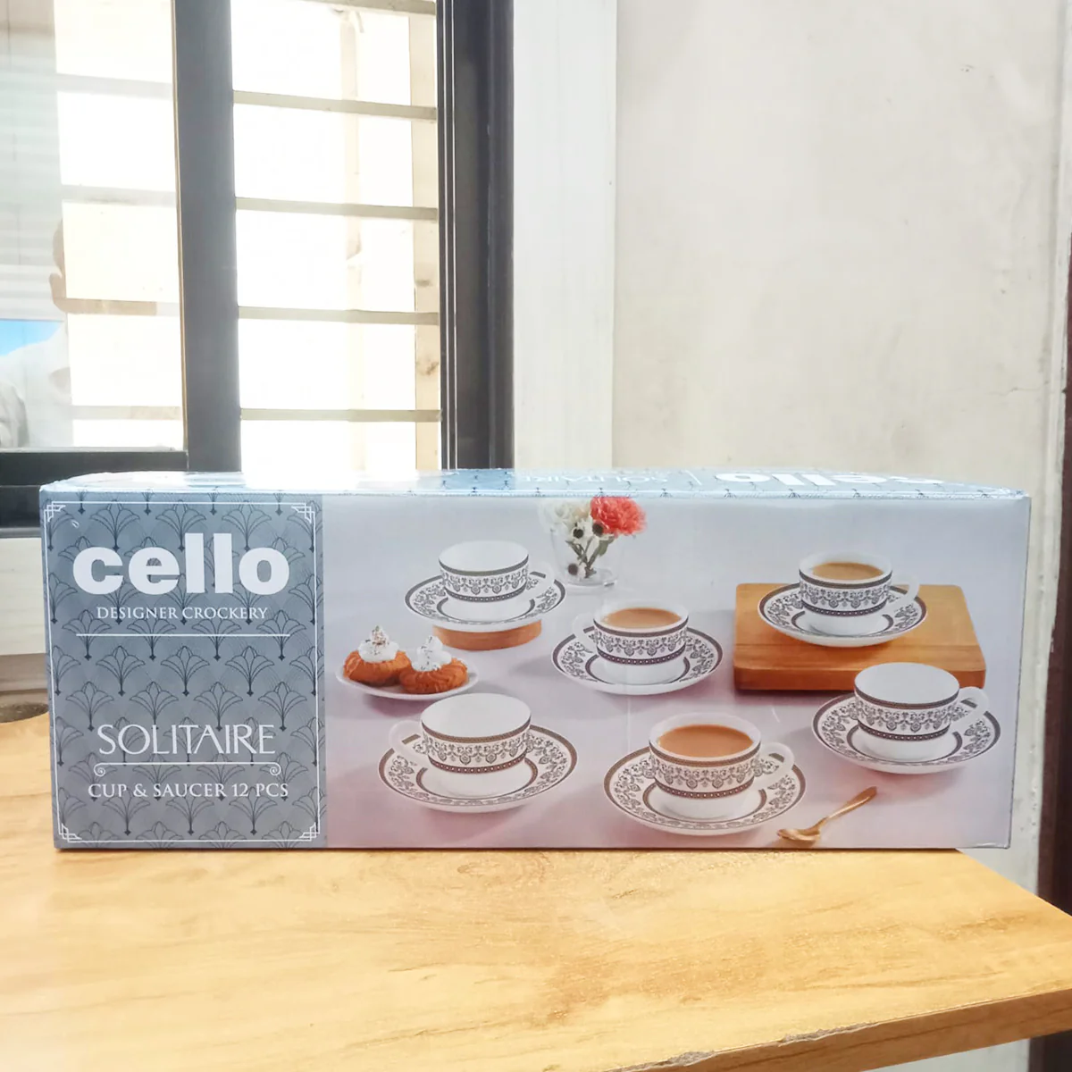 AM2670 CELLO Oplaware Argento Solitaire Cup 13cl and Saucer 130mm Set 12 Pcs - Image 6