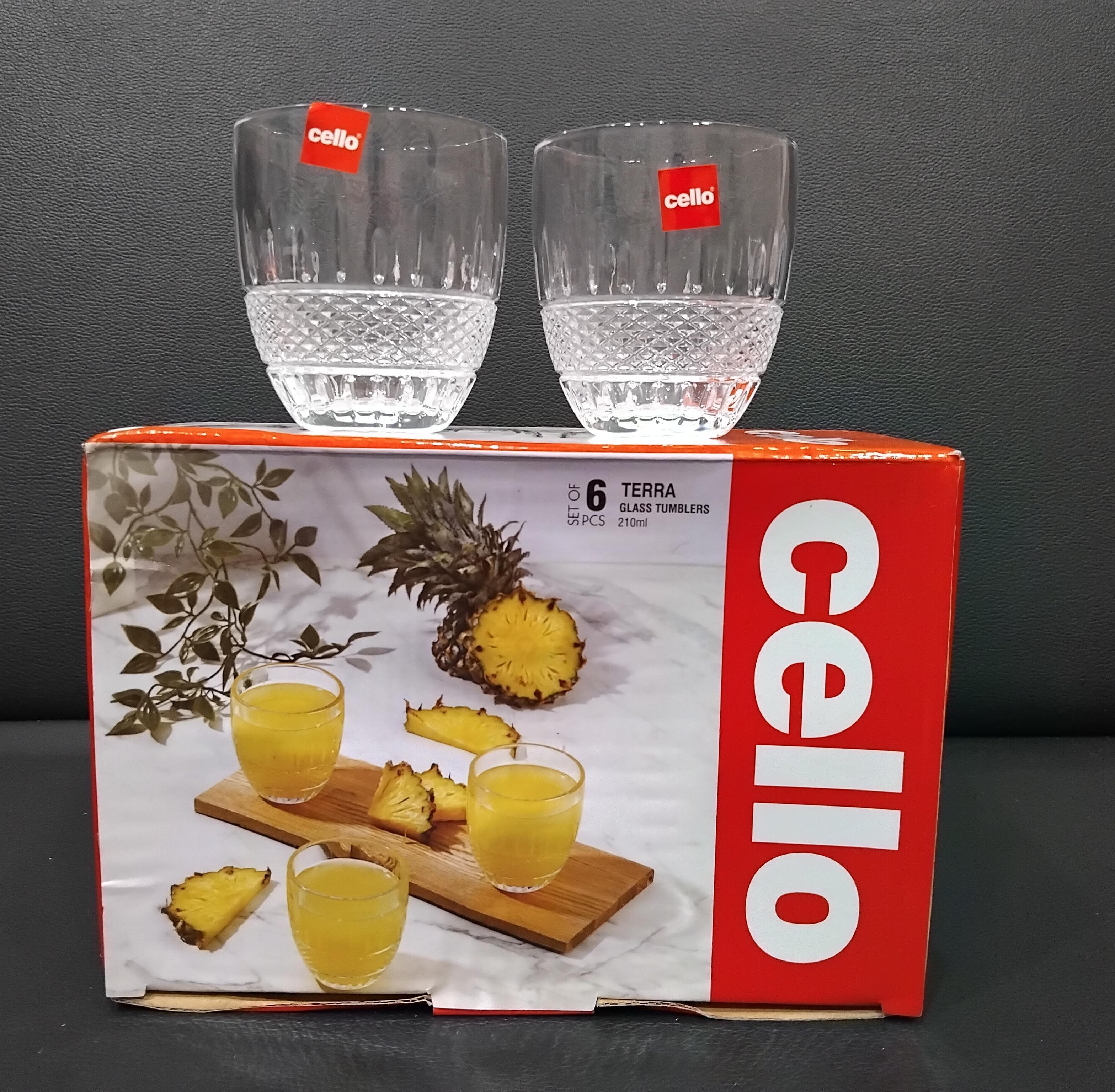 AM2688 CELLO Terra Tumbler Glass 210ml set of 6 - Image 2