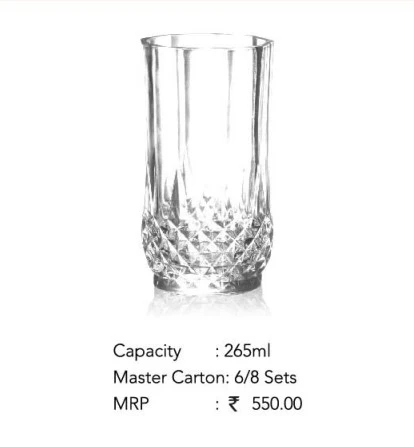 AM2690 CELLO Amore Tumbler glass 265ml Set of 6pcs - Image 3