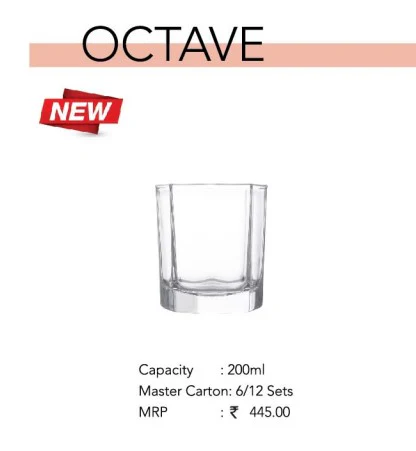 AM2695 CELLO Octave Tumbler glass 290ml Set of 6pcs - Image 4