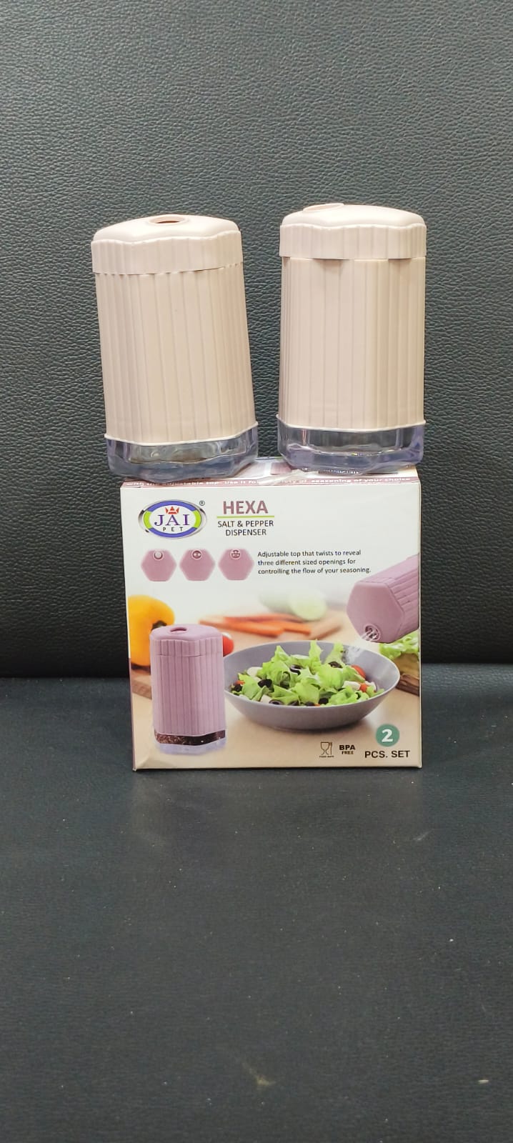 AM2725 Hexa Salt & Pepper dispenser Set (2 Piece) - Image 5