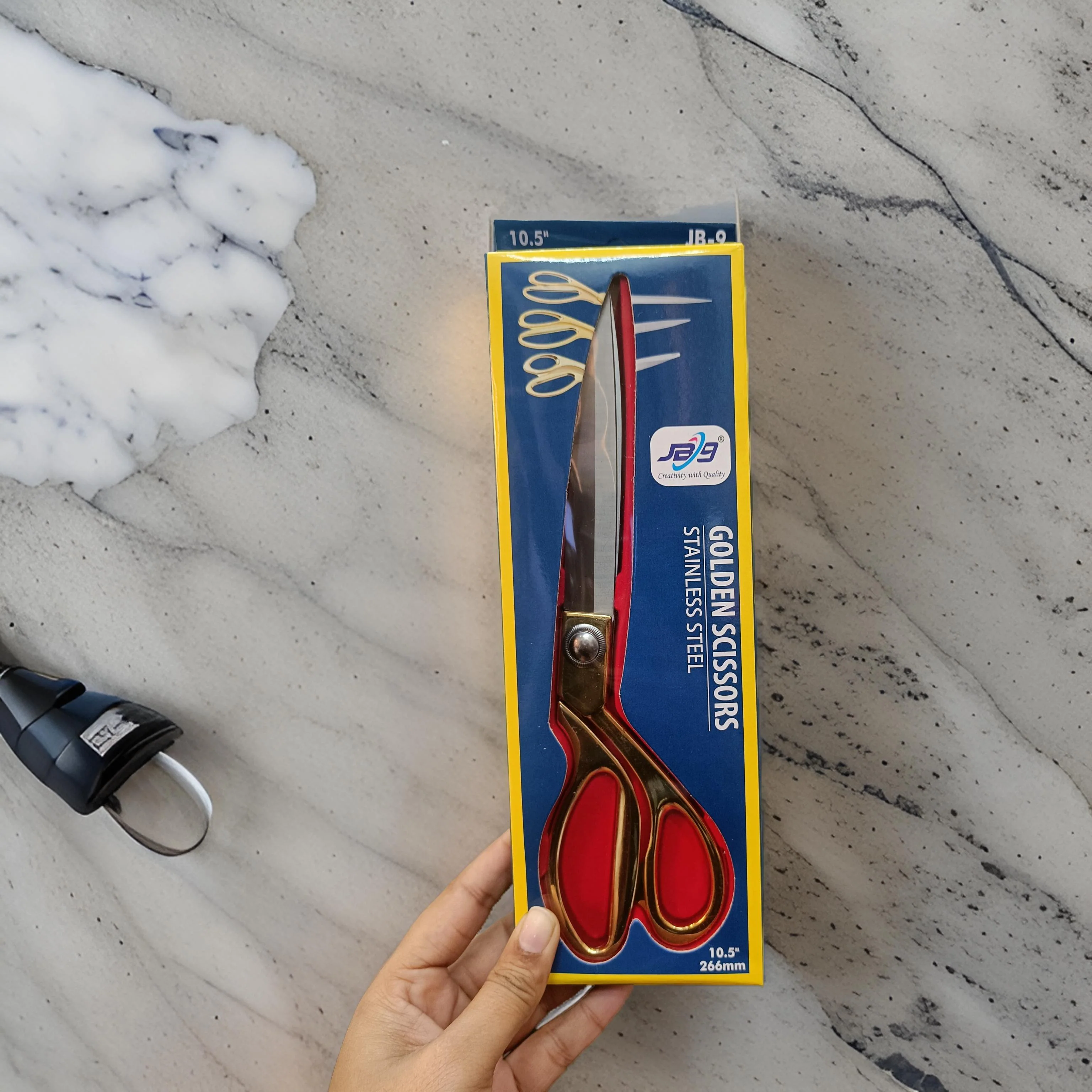 AM2741 JB-9 K-38 Multipurpose Stainless Steel Gold-Plated Scissors  266mm 10.5" (1pcs) - Image 2