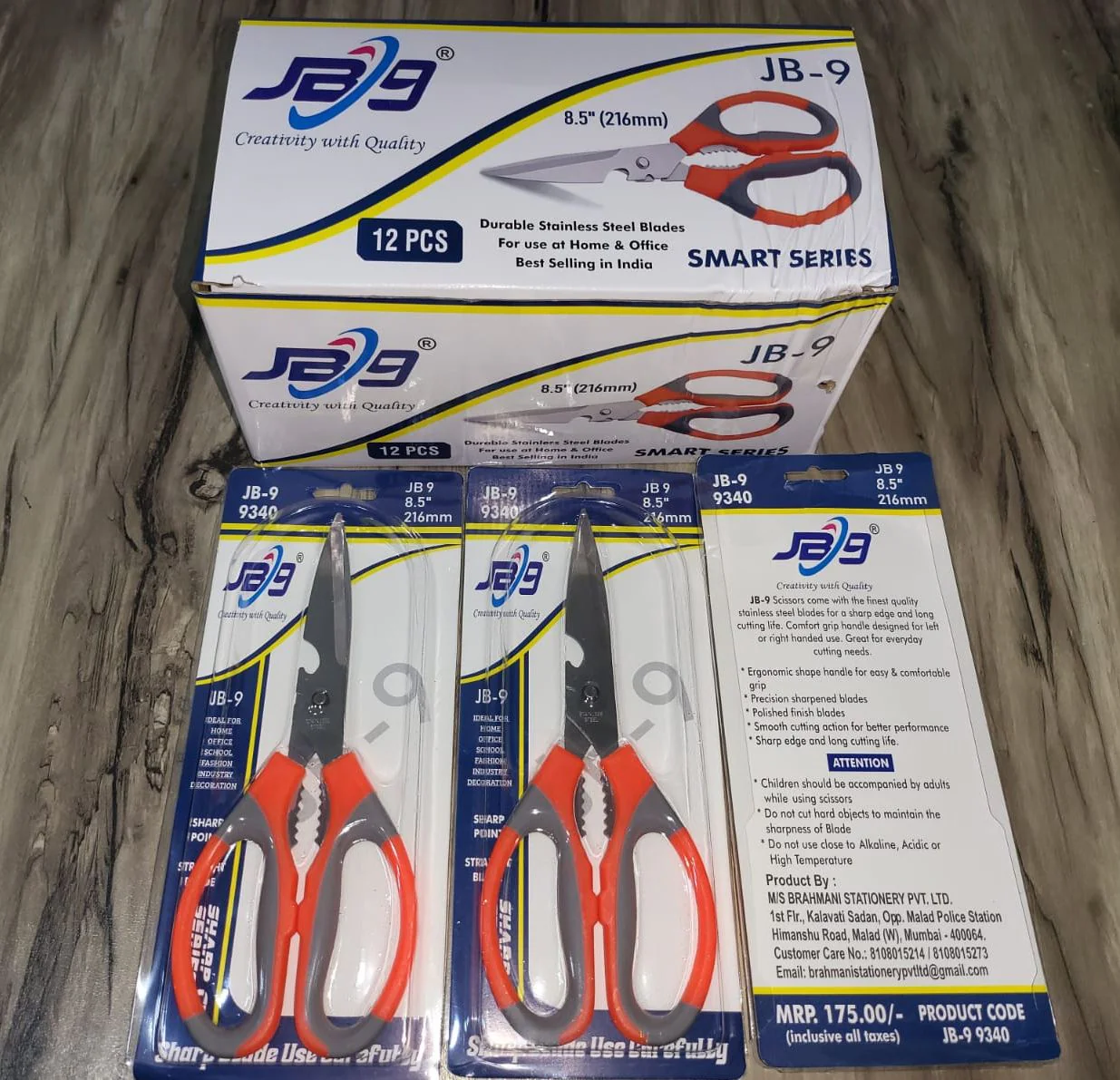 AM2751 JB-9 9340 Multipurpose High Grade Stainless Steel Blades Scissors 216mm 8.5" - Image 8