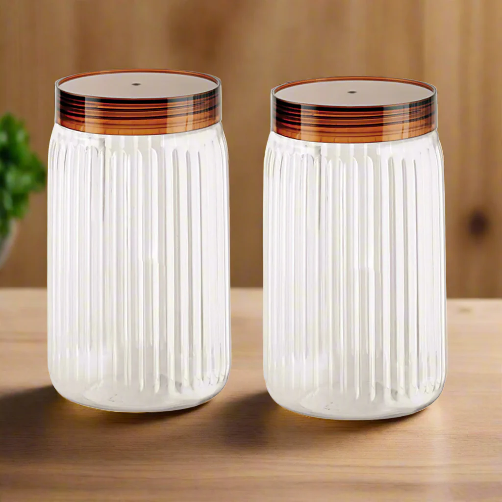 AM2782 Rishabh valentino 1800ml Pet Kitchen Storage Signature PET Container 1800ML (3PC SET) - Image 2