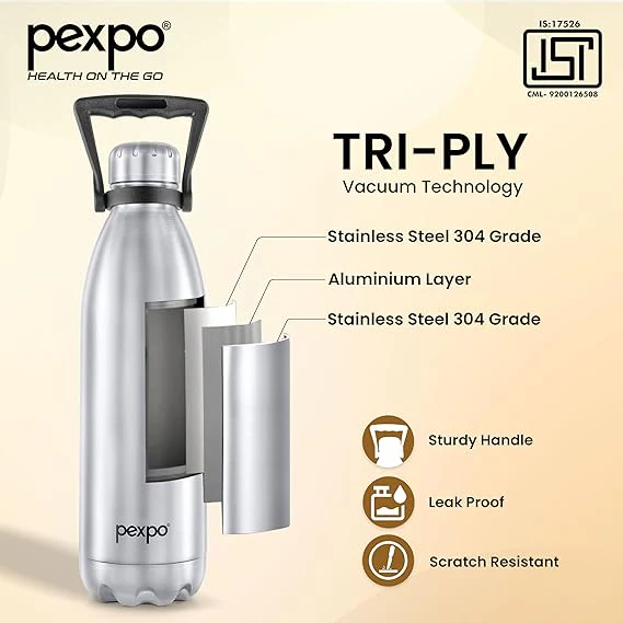AM2786 Pexpo Echo Thermo SS Water Bottle Vaccum Insulated 2000ml - Image 3