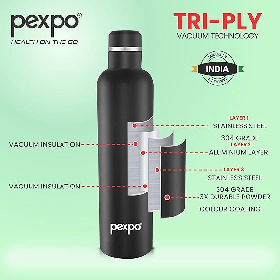 AM2787 Pexpo Oreo Thermo SS Water Bottle Vaccum Insulated 750ml - Image 7