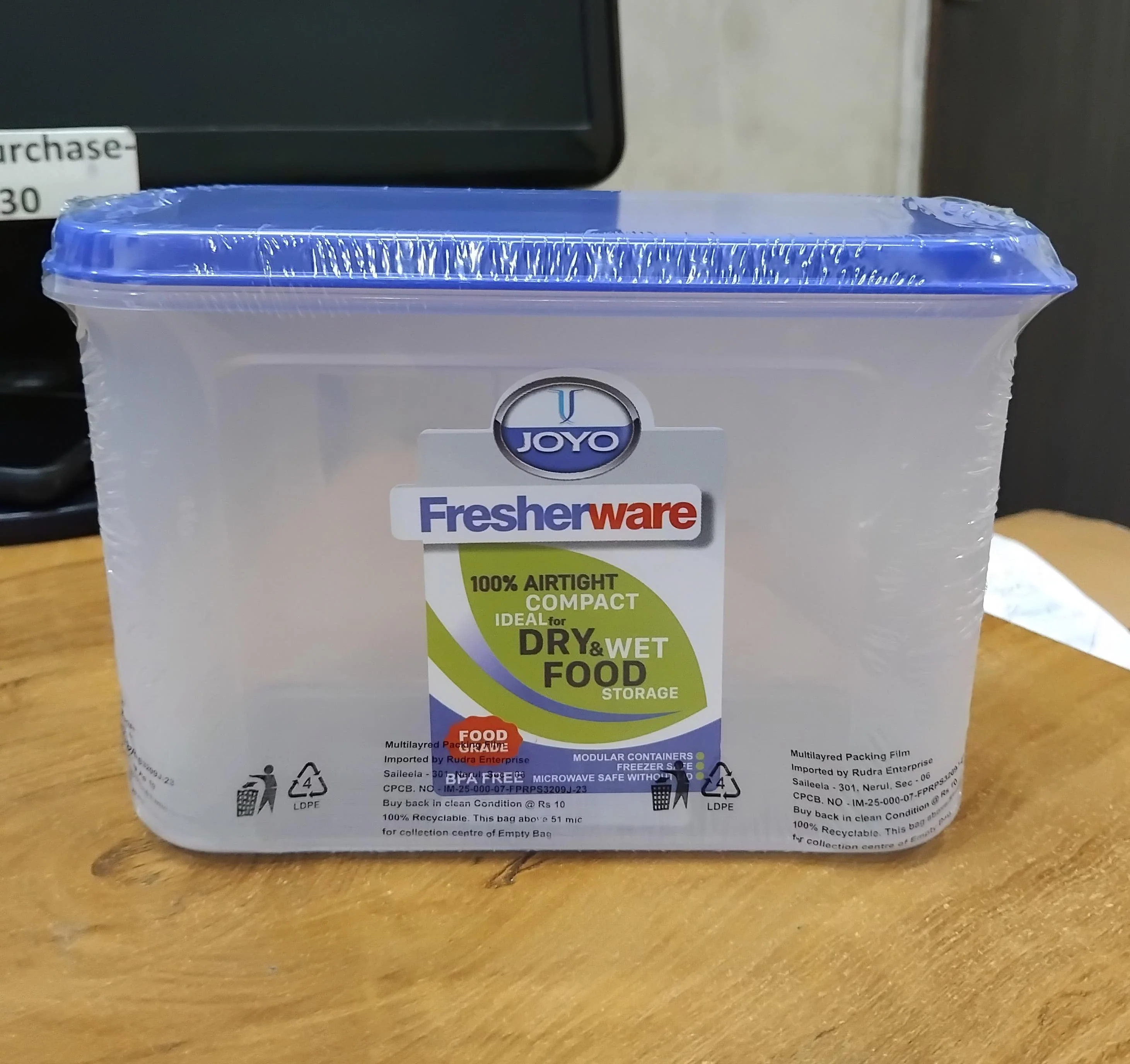 AM2828 Joyo Fresherware Airtight & Microwave Safe Rectangle Container ( 202 ) Set of 1 Pcs - Image 4