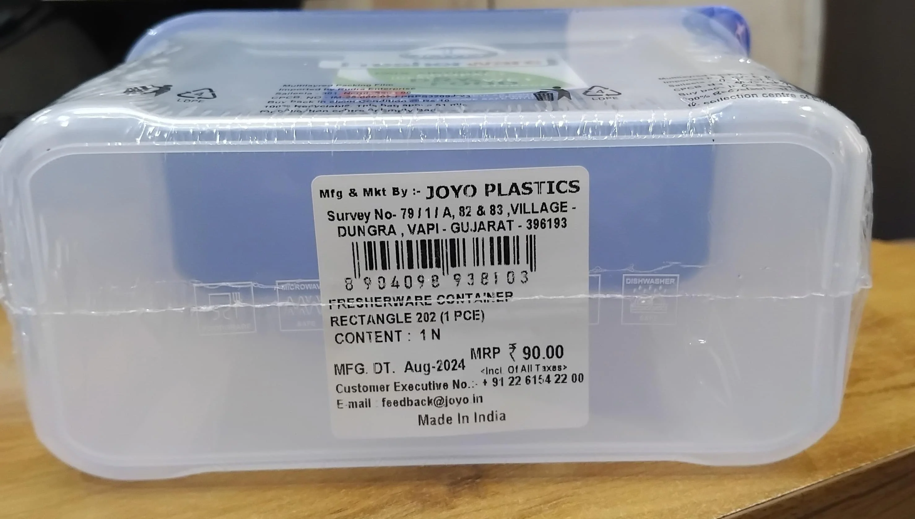 AM2828 Joyo Fresherware Airtight & Microwave Safe Rectangle Container ( 202 ) Set of 1 Pcs - Image 5