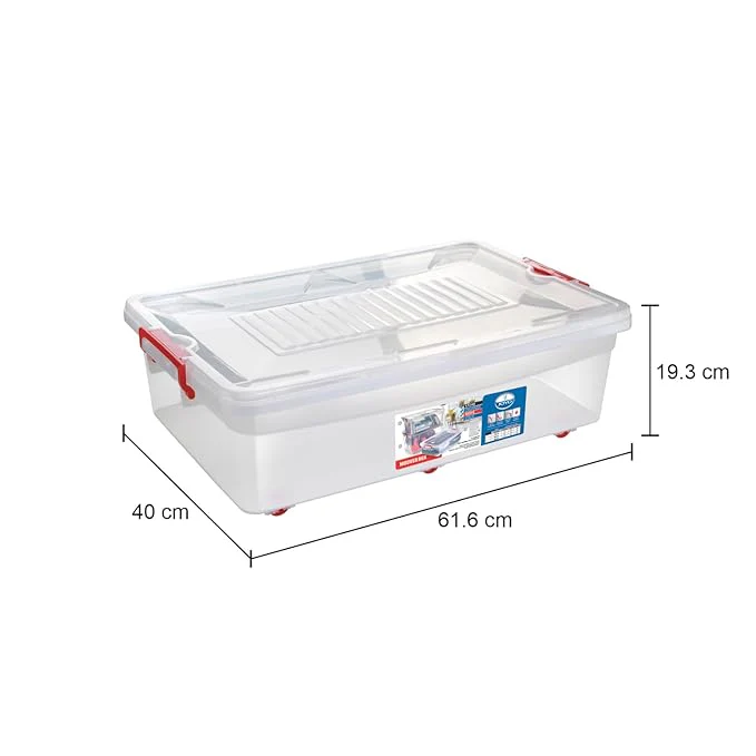 AM2858 JOYO 30L Plastic Storage Container (Moovers Box) With 6 Wheels - Image 2