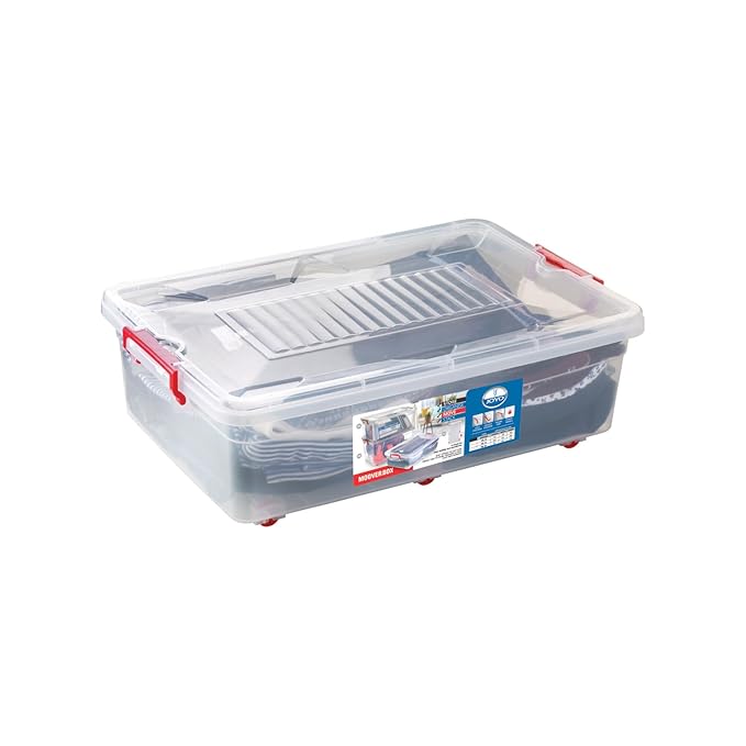AM2858 JOYO 30L Plastic Storage Container (Moovers Box) With 6 Wheels - Image 5