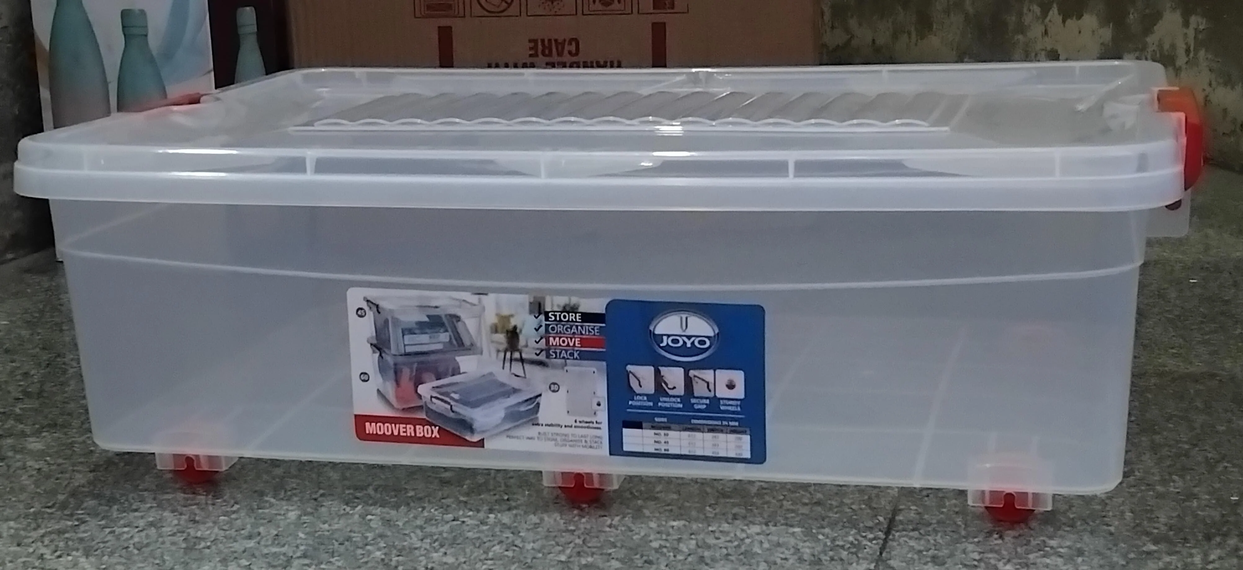 AM2858 JOYO 30L Plastic Storage Container (Moovers Box) With 6 Wheels - Image 7