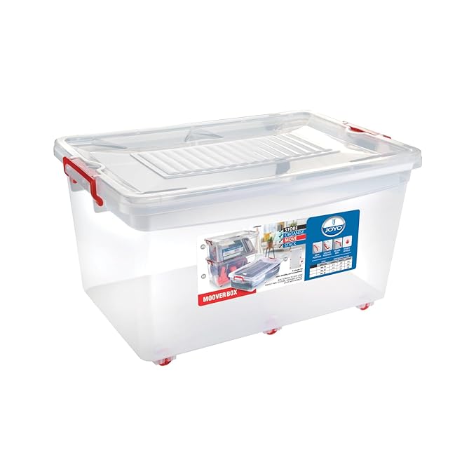 AM2860 JOYO 60L Plastic Storage Container (Moovers Box) With 6 Wheels - Image 5