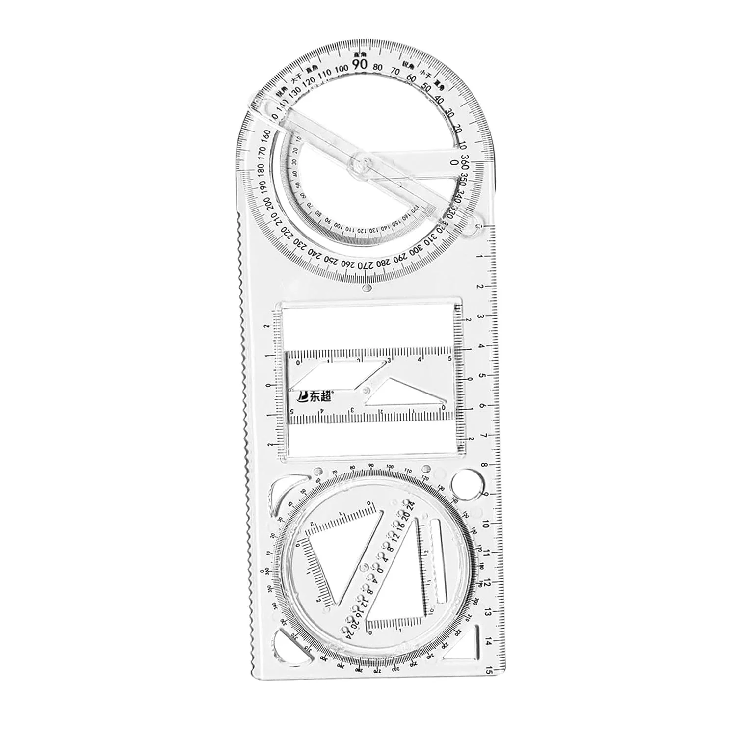 AM2870 Multifunctional Geometric Ruler Scale Drawing Template for Artists Sewing Pack of 1 - Image 2