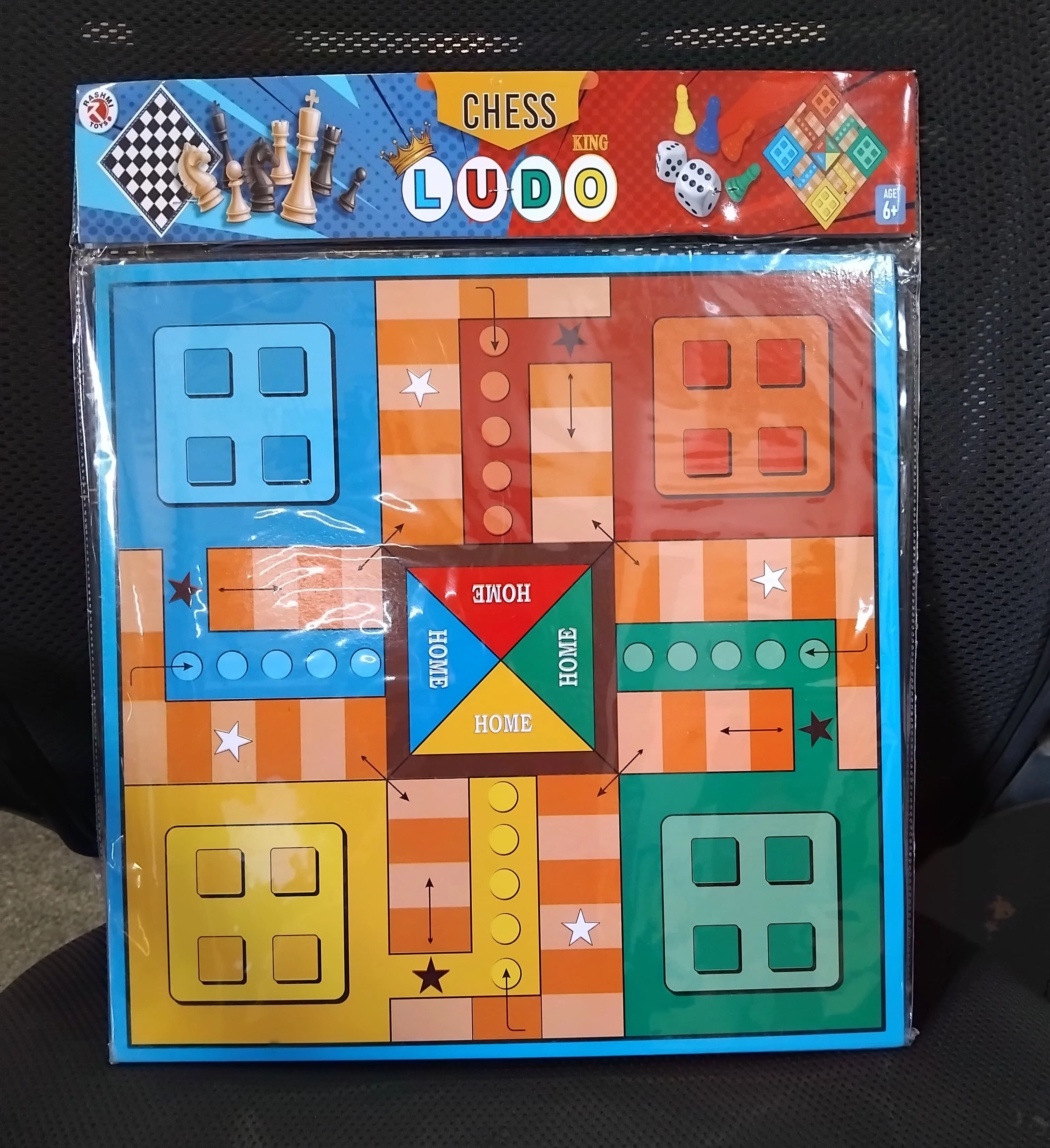AM2884 Chess and Ludo 2 in 1 Game Family Board Games for Adults and Kids Multicolour - Image 2
