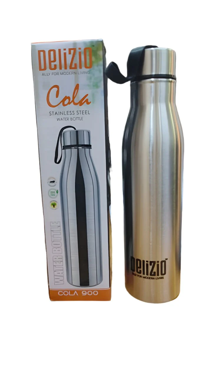 AM2898 Delizio cola Stainless Steel Single wall Bottle for Kids, Mens, Womens Indoor & Outdoor Activites Leakproof Bottle 900Ml (Copy) - Image 4