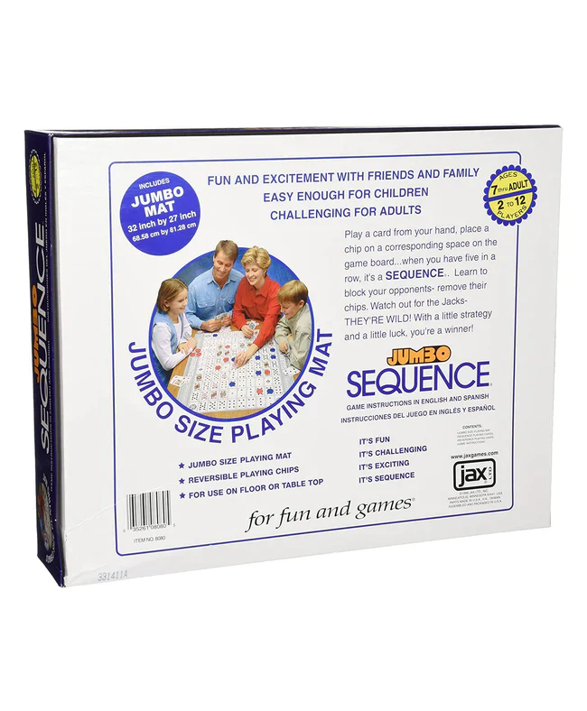 AM2899 Jumbo Sequence Game 55209 Fun And Excitenment With Friends And Family Easy Enough For Children, Challenging For Adults - Image 3