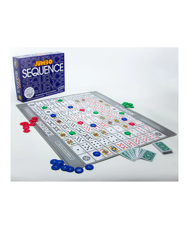 AM2899 Jumbo Sequence Game 55209 Fun And Excitenment With Friends And Family Easy Enough For Children, Challenging For Adults - Image 6