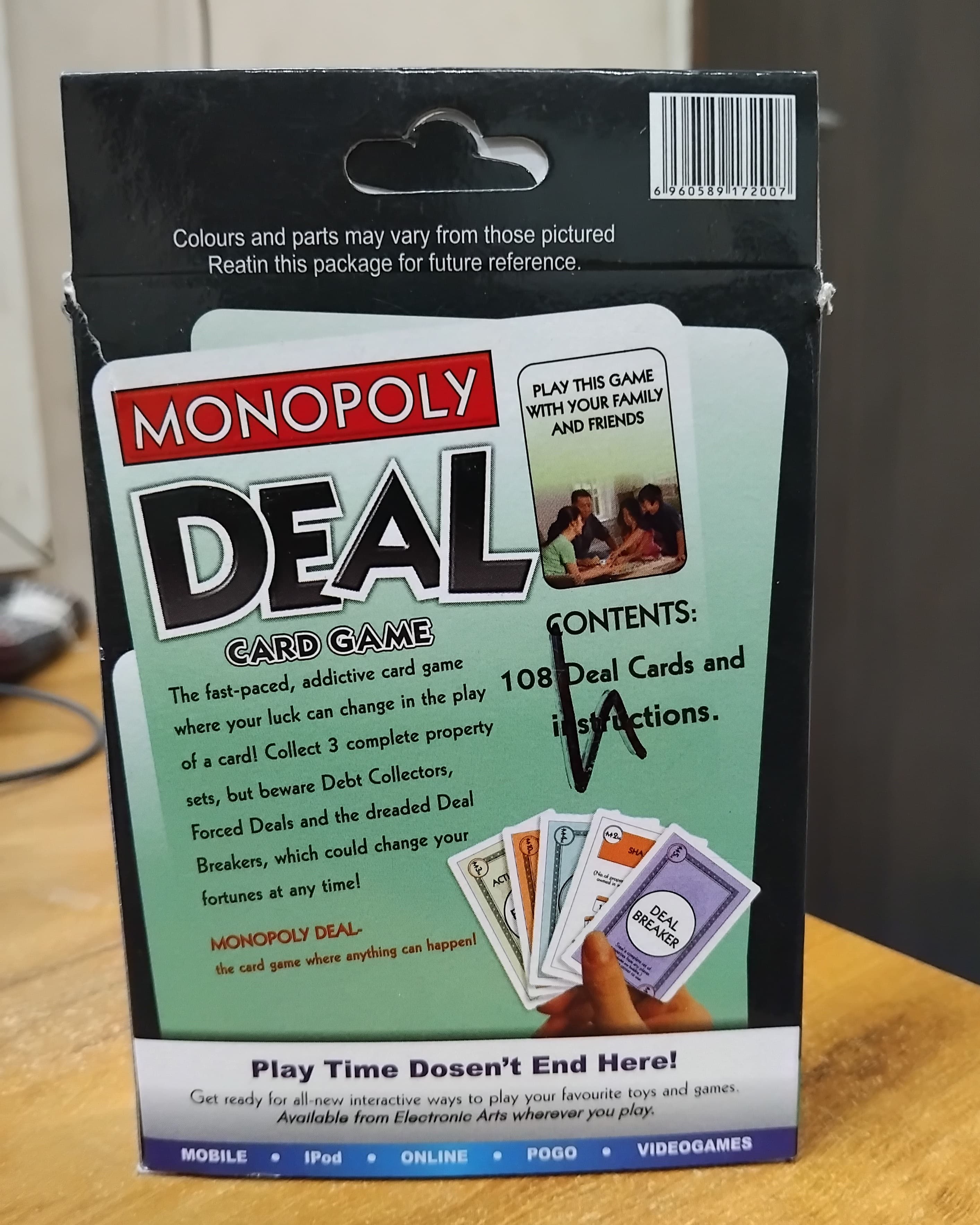 AM2902 Monopoly Deal Card Game 5215 8 years 108 Deal Cards and instructions - Image 8